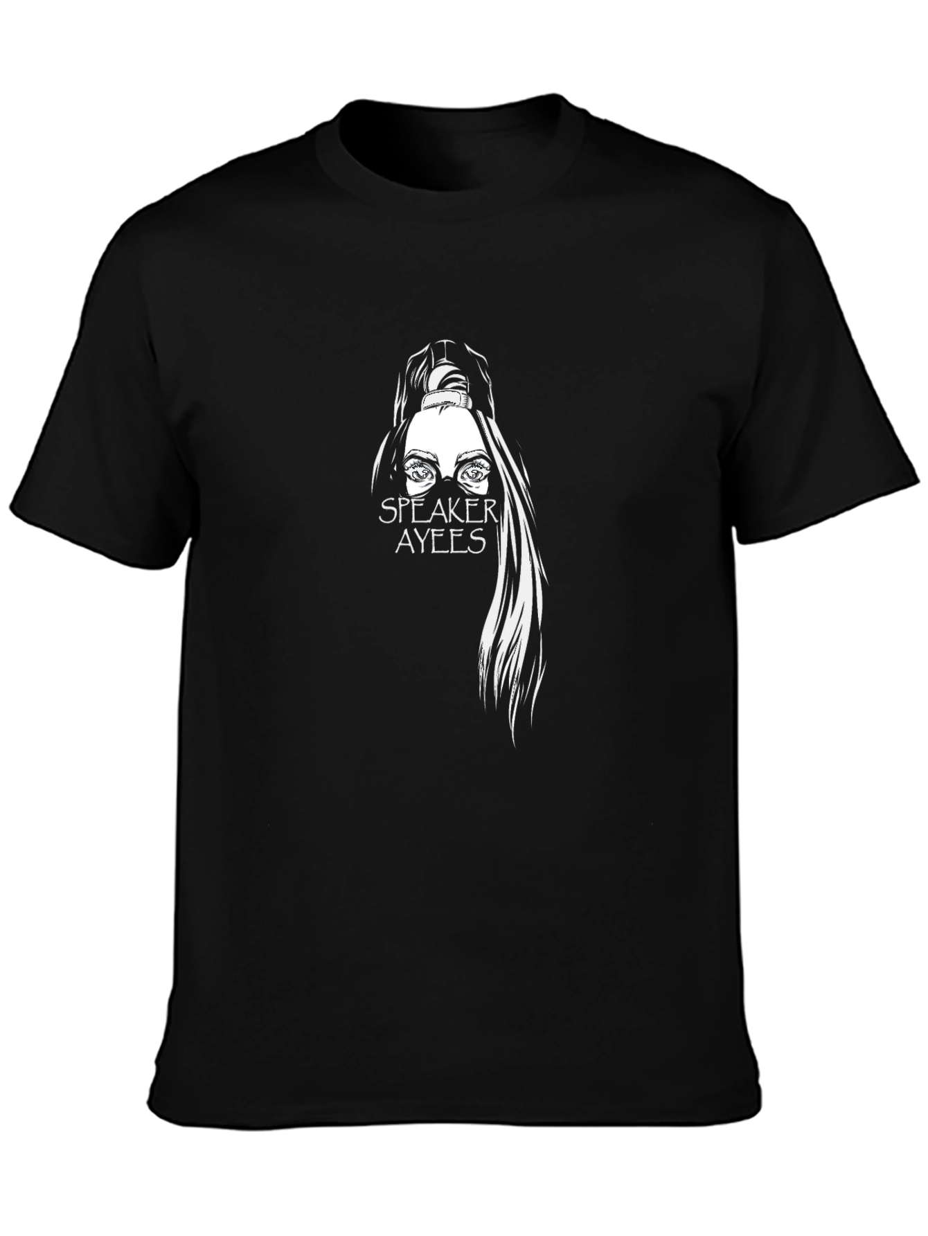 Speaker Ayees Graphic Black T-Shirt