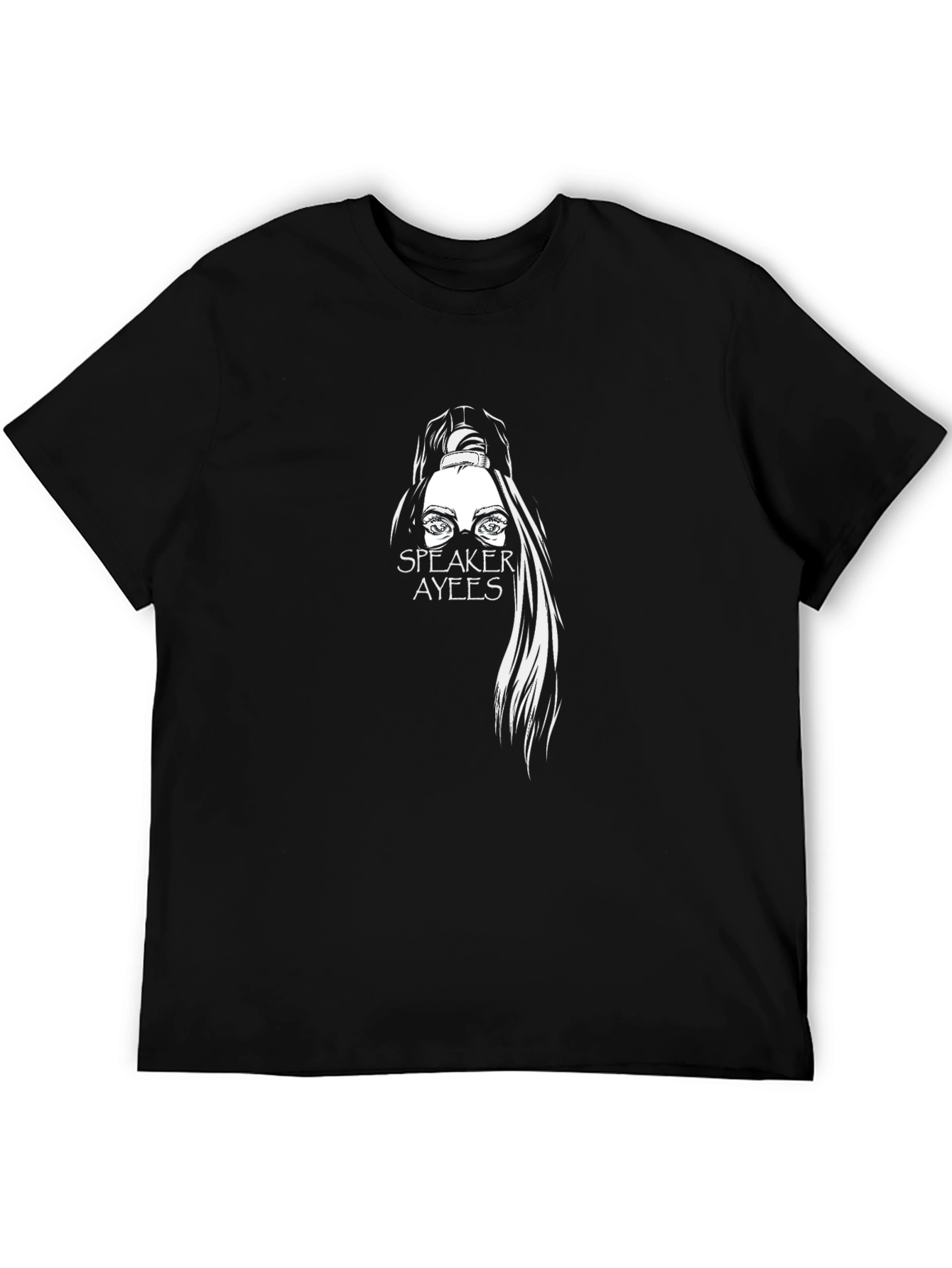 Speaker Ayees Graphic Black T-Shirt