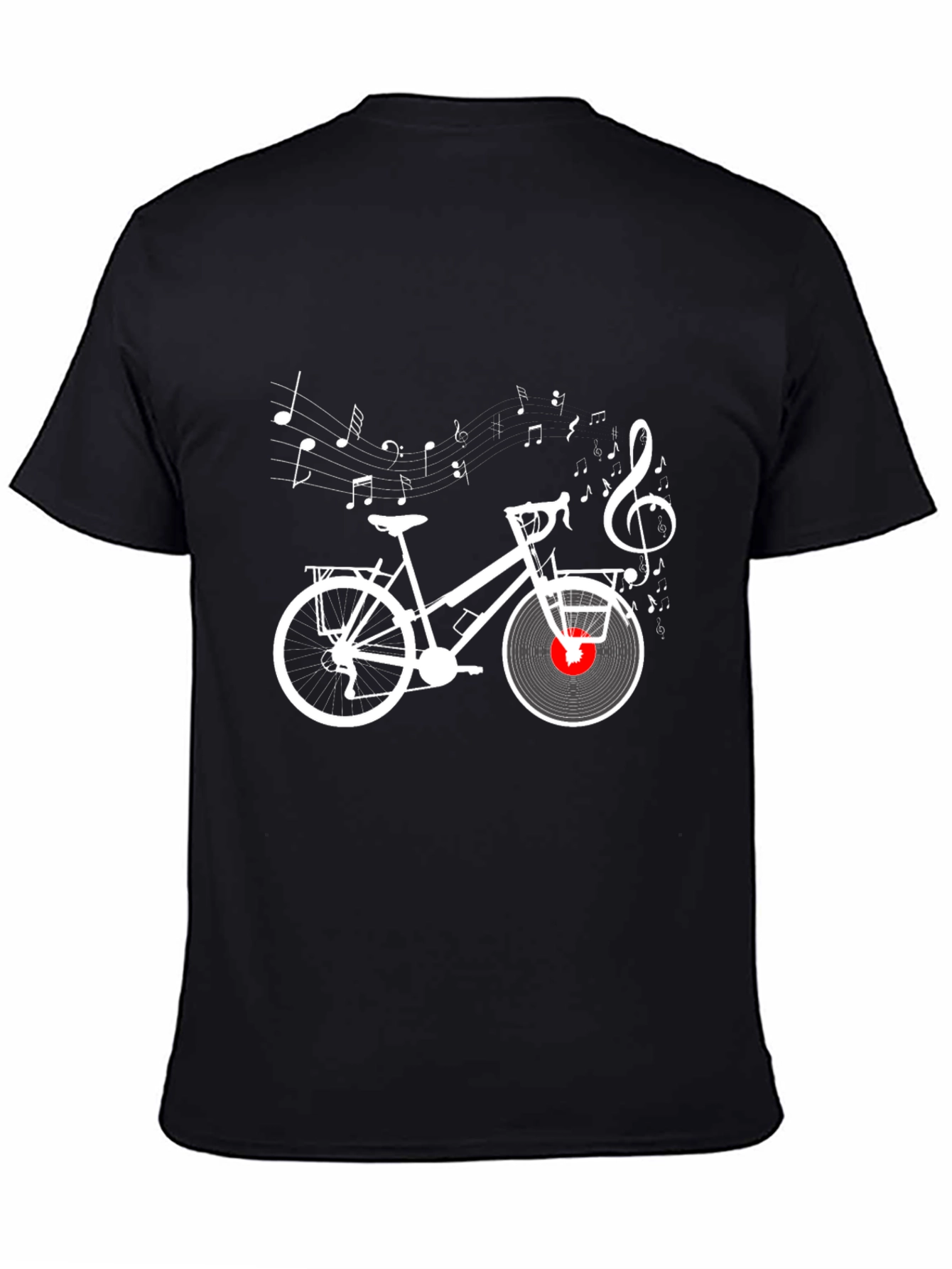 Musical Bicycle T-Shirt - Stylish Black Tee