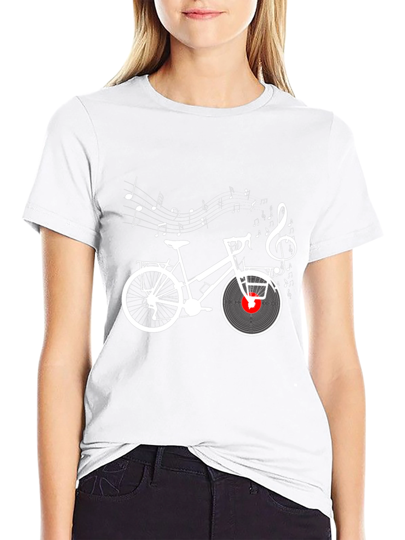Musical Bicycle T-Shirt - Stylish Black Tee