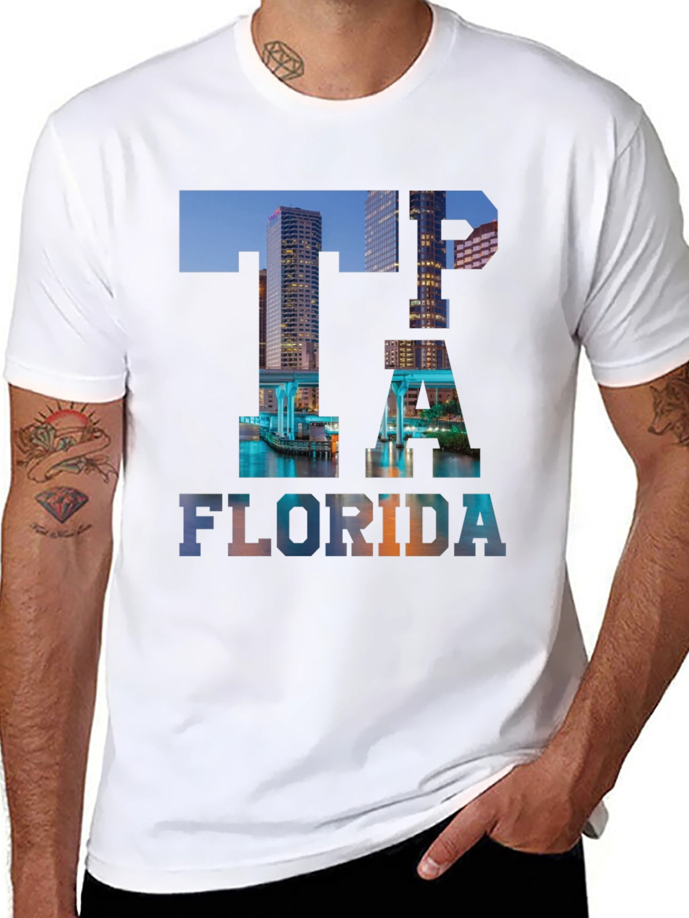 Tampa Florida Skyline T-Shirt - Cityscape Graphic Tee