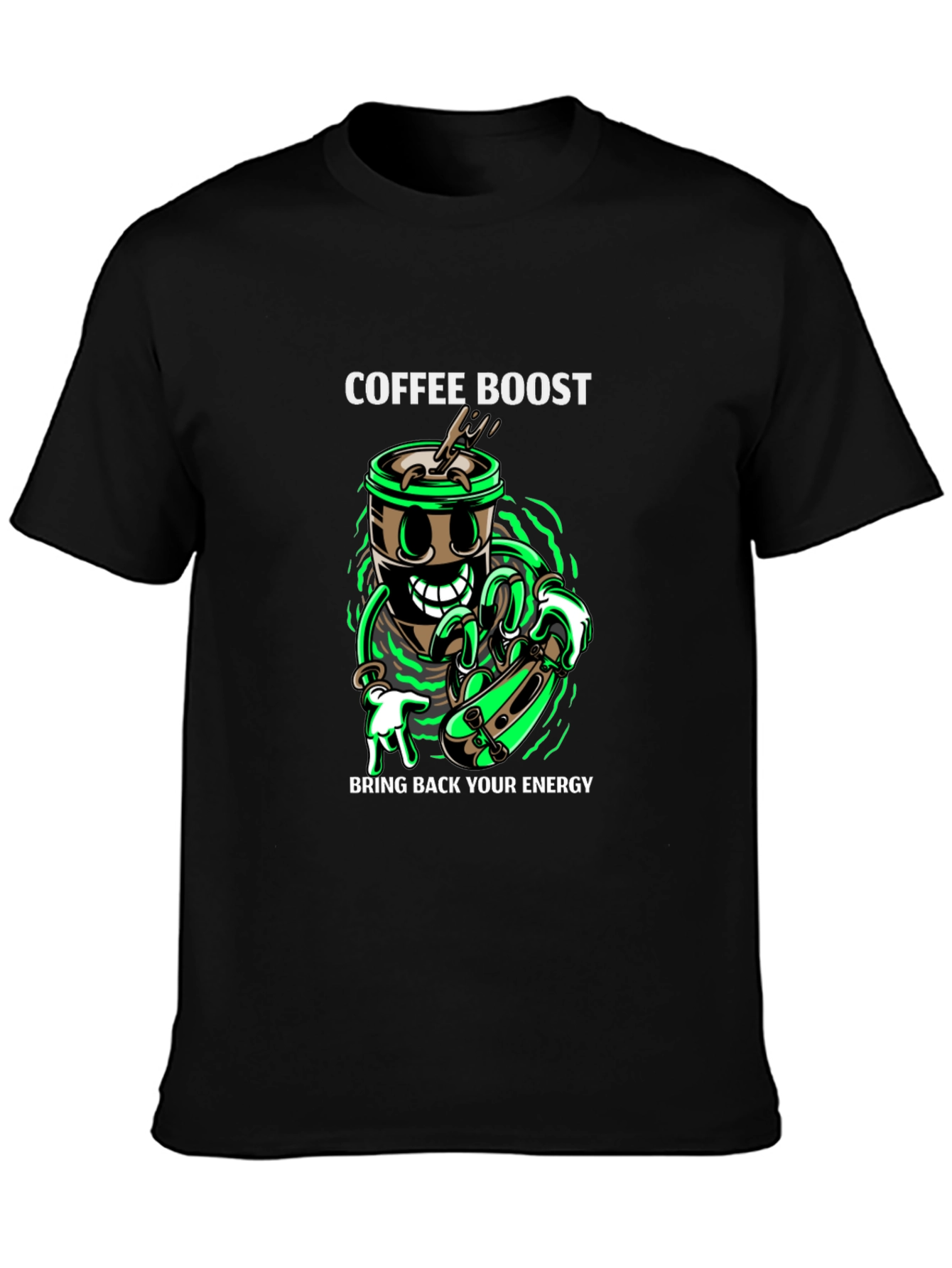 Coffee Boost Graphic T-Shirt - Energy Recharge