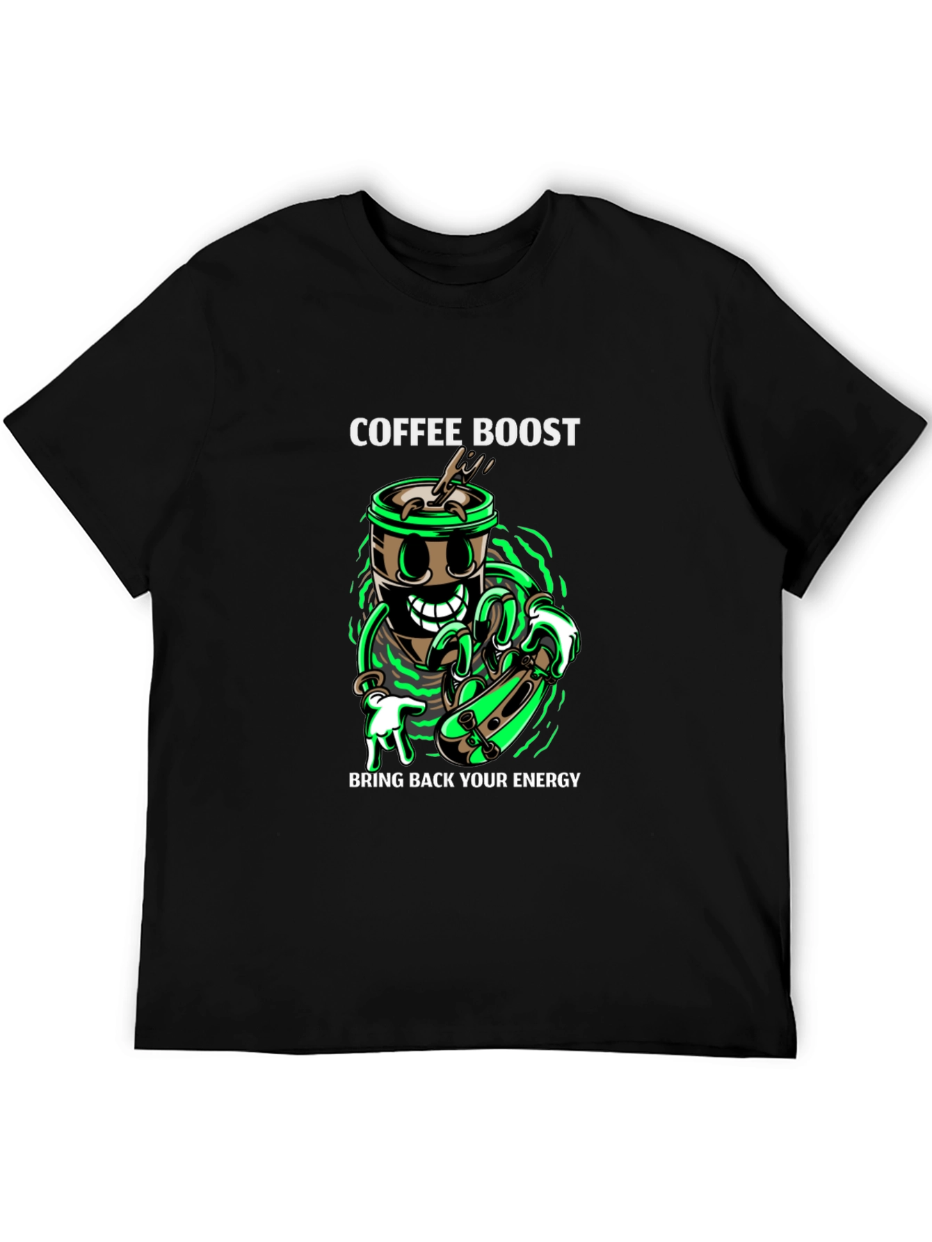 Coffee Boost Graphic T-Shirt - Energy Recharge
