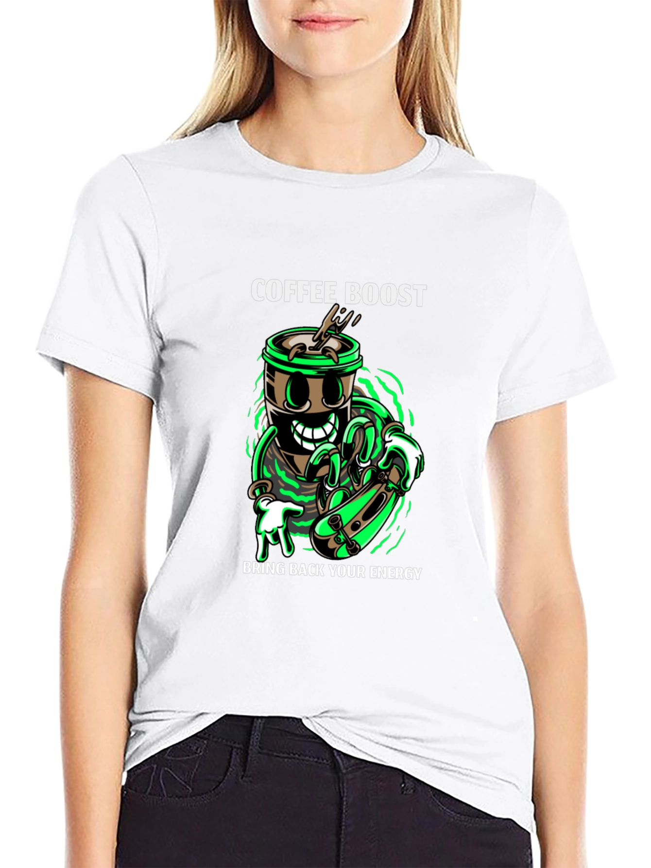 Coffee Boost Graphic T-Shirt - Energy Recharge