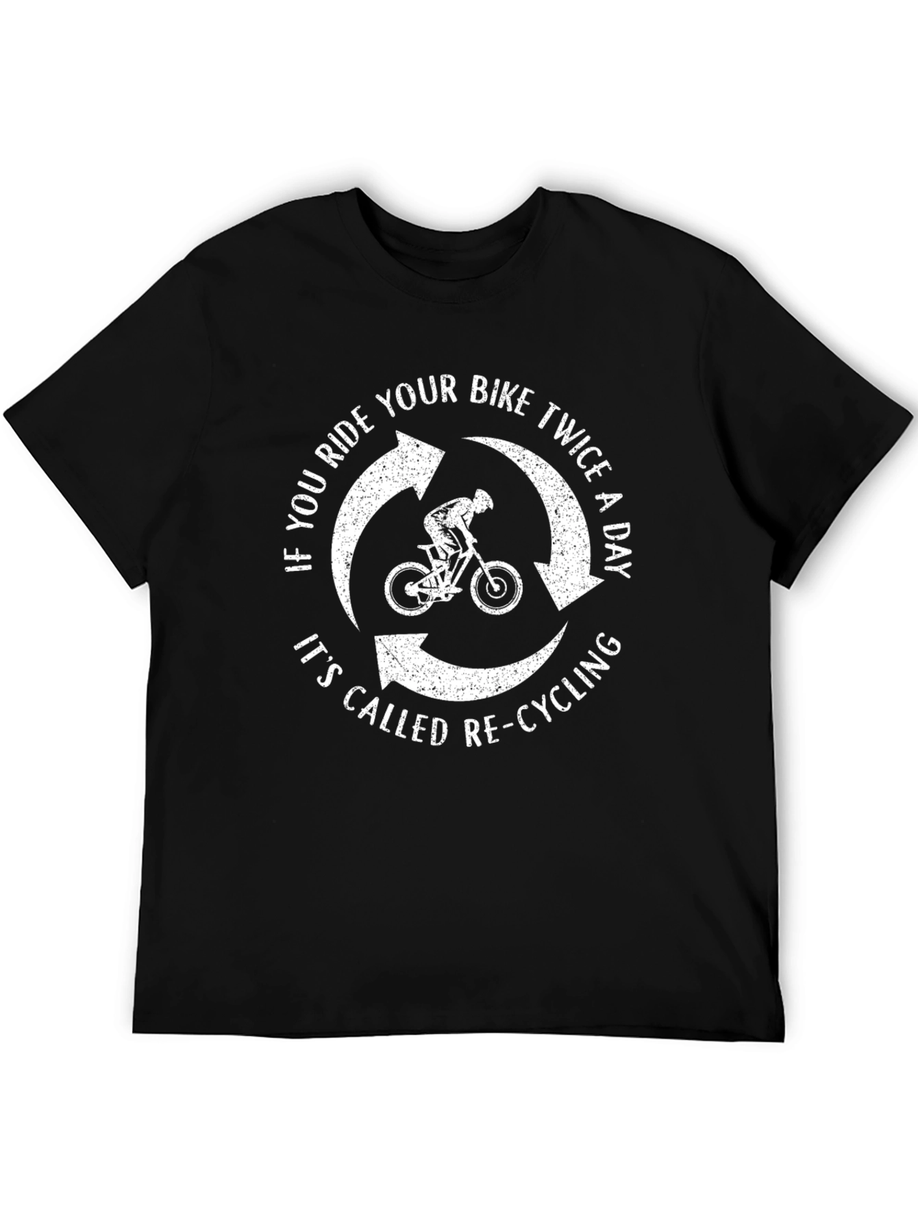 Re-Cycling Bike Graphic Tee - Eco Friendly Humor