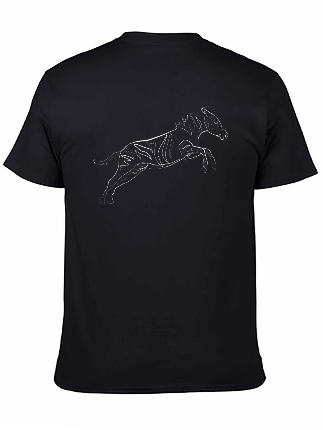 Abstract Horse Graphic Tee - Black