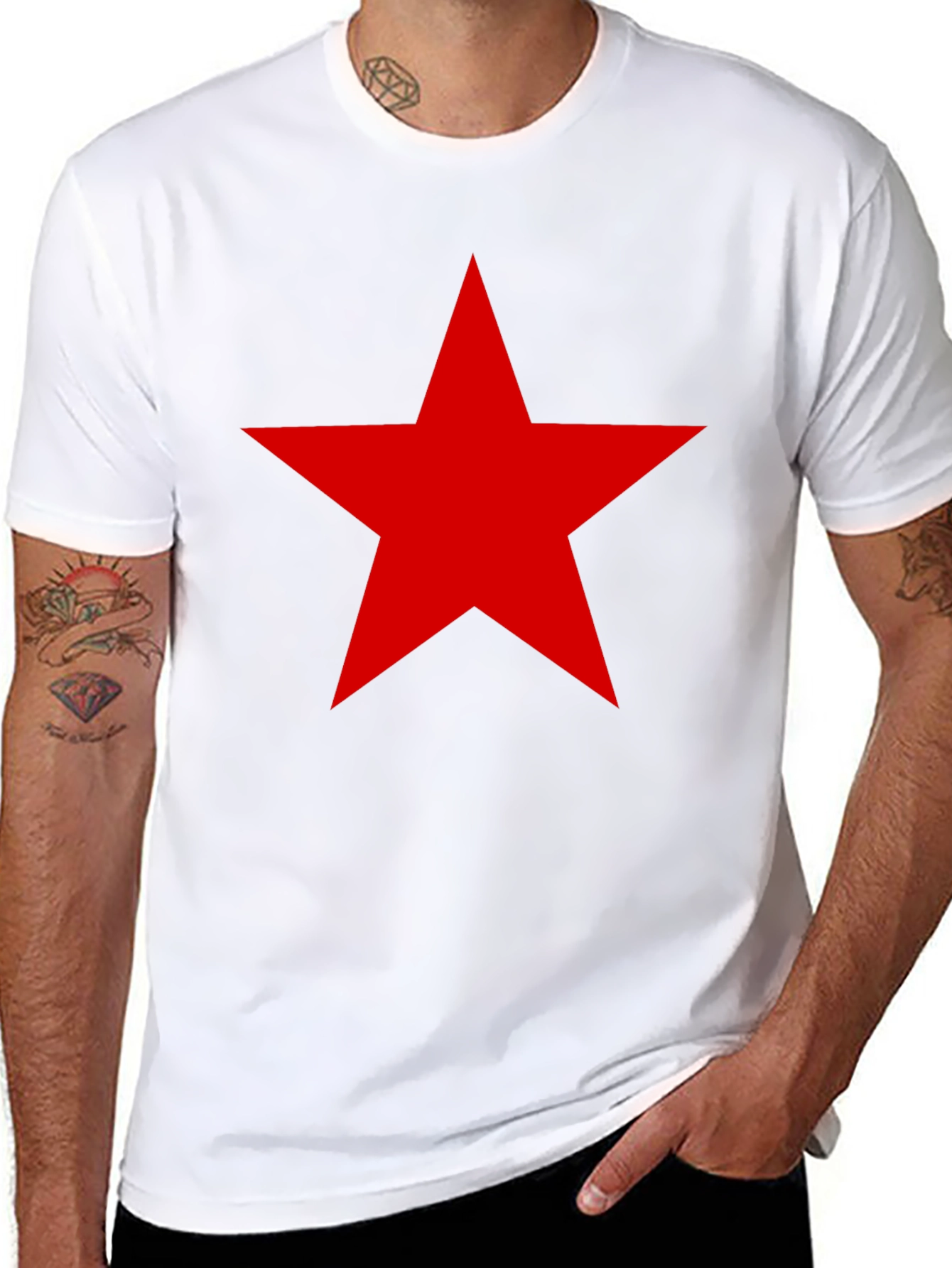 Red Star Graphic Tee - Black