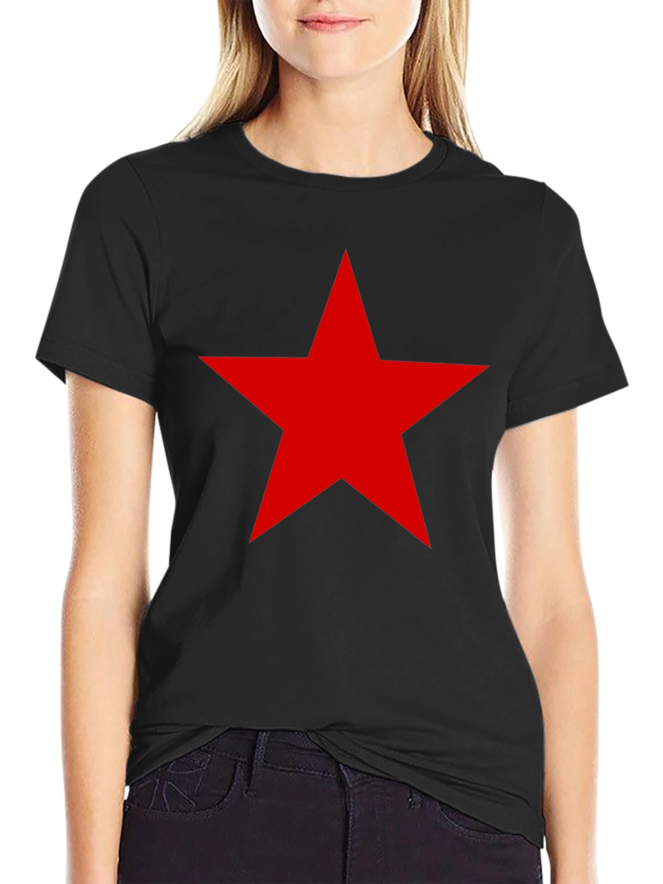 Red Star Graphic Tee - Black