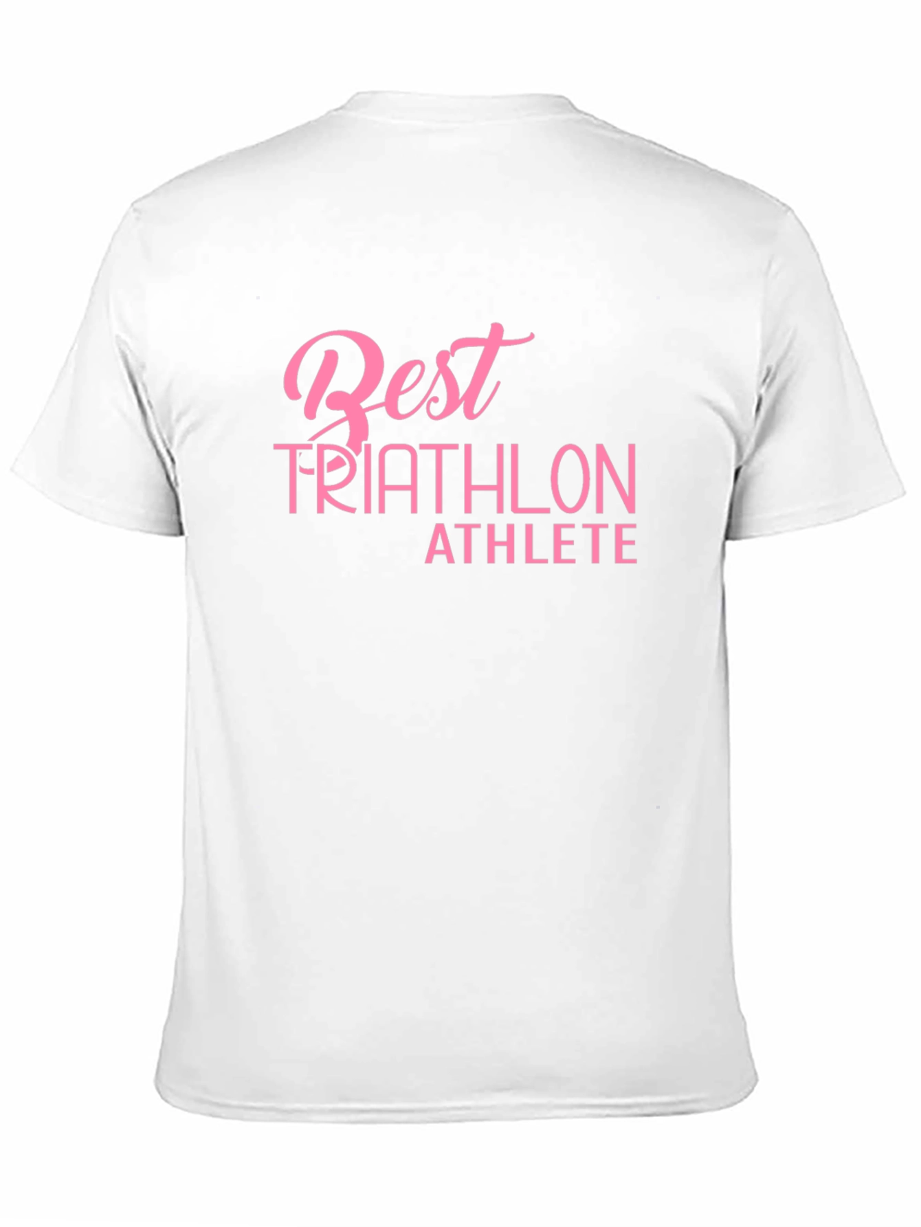 Best Triathlon Athlete Pink Graphic Tee