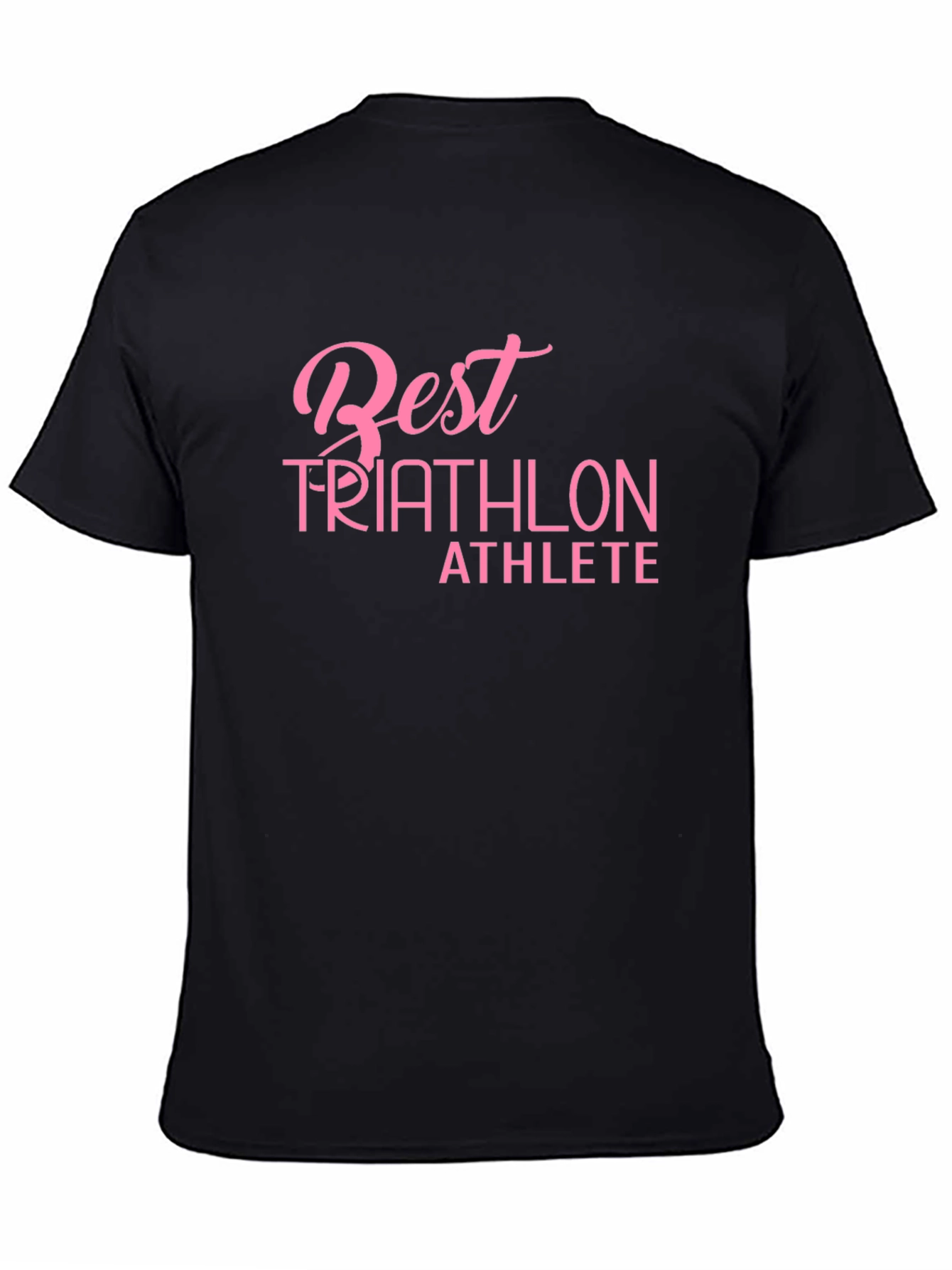 Best Triathlon Athlete Pink Graphic Tee