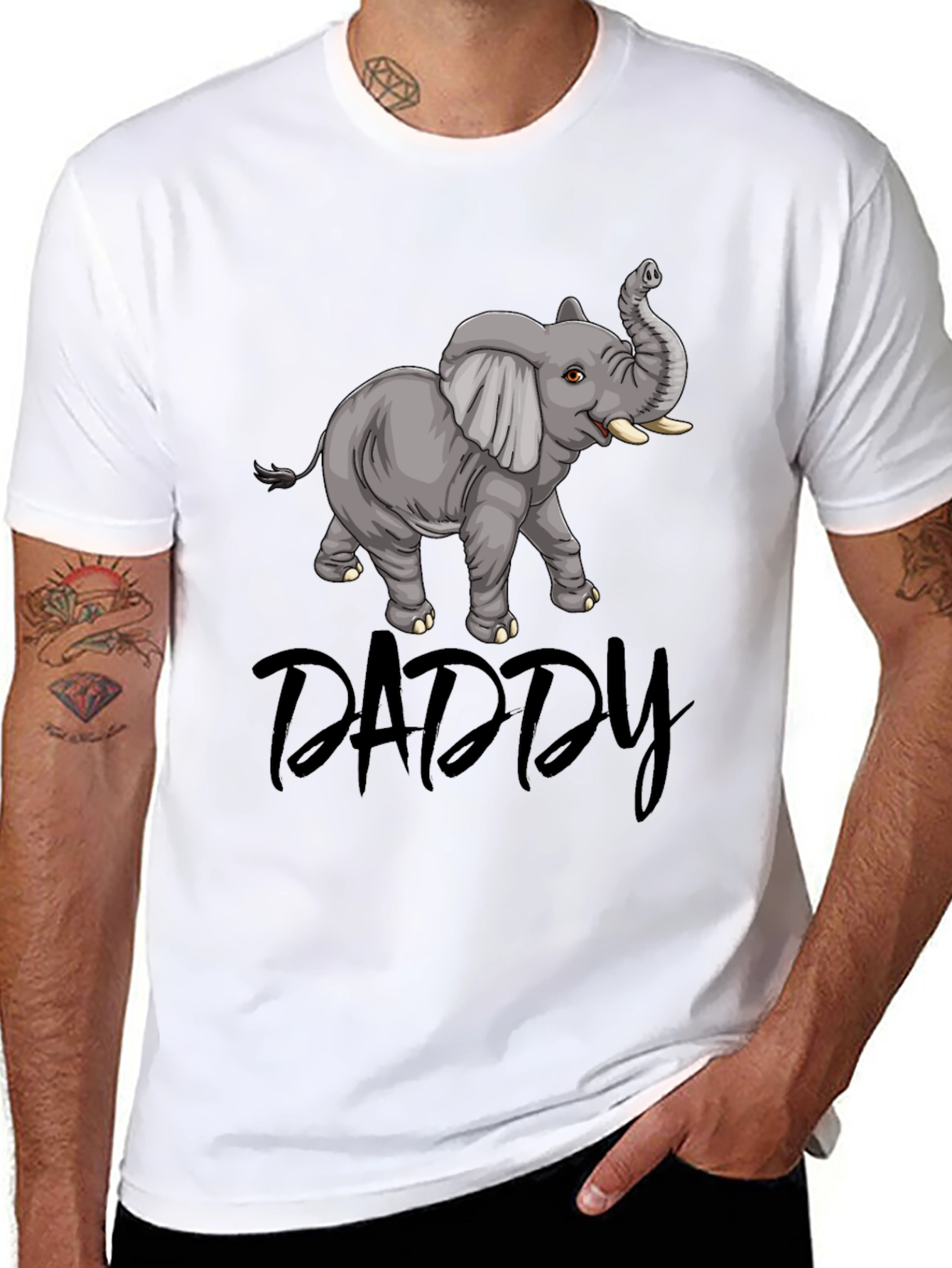 Daddy Elephant T-Shirt - Cute Family Matching Tee