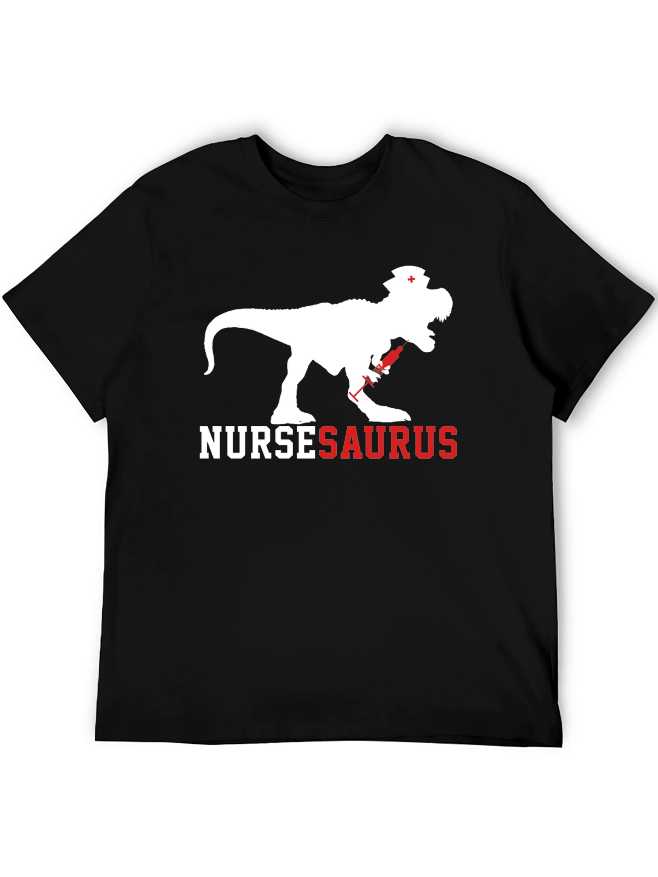 NurseSaurus T-Shirt - Funny Dino Nurse Graphic Tee
