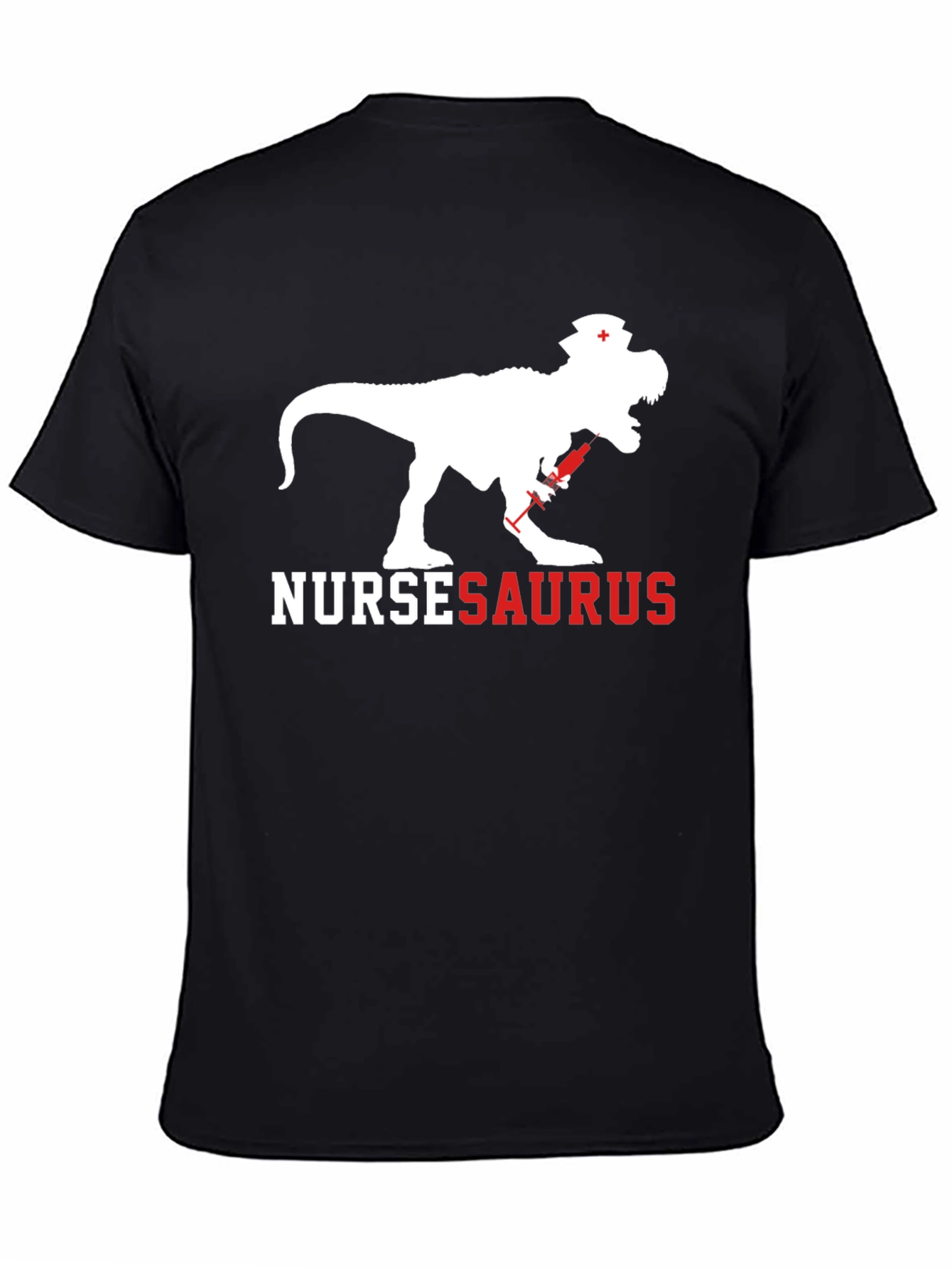 NurseSaurus T-Shirt - Funny Dino Nurse Graphic Tee
