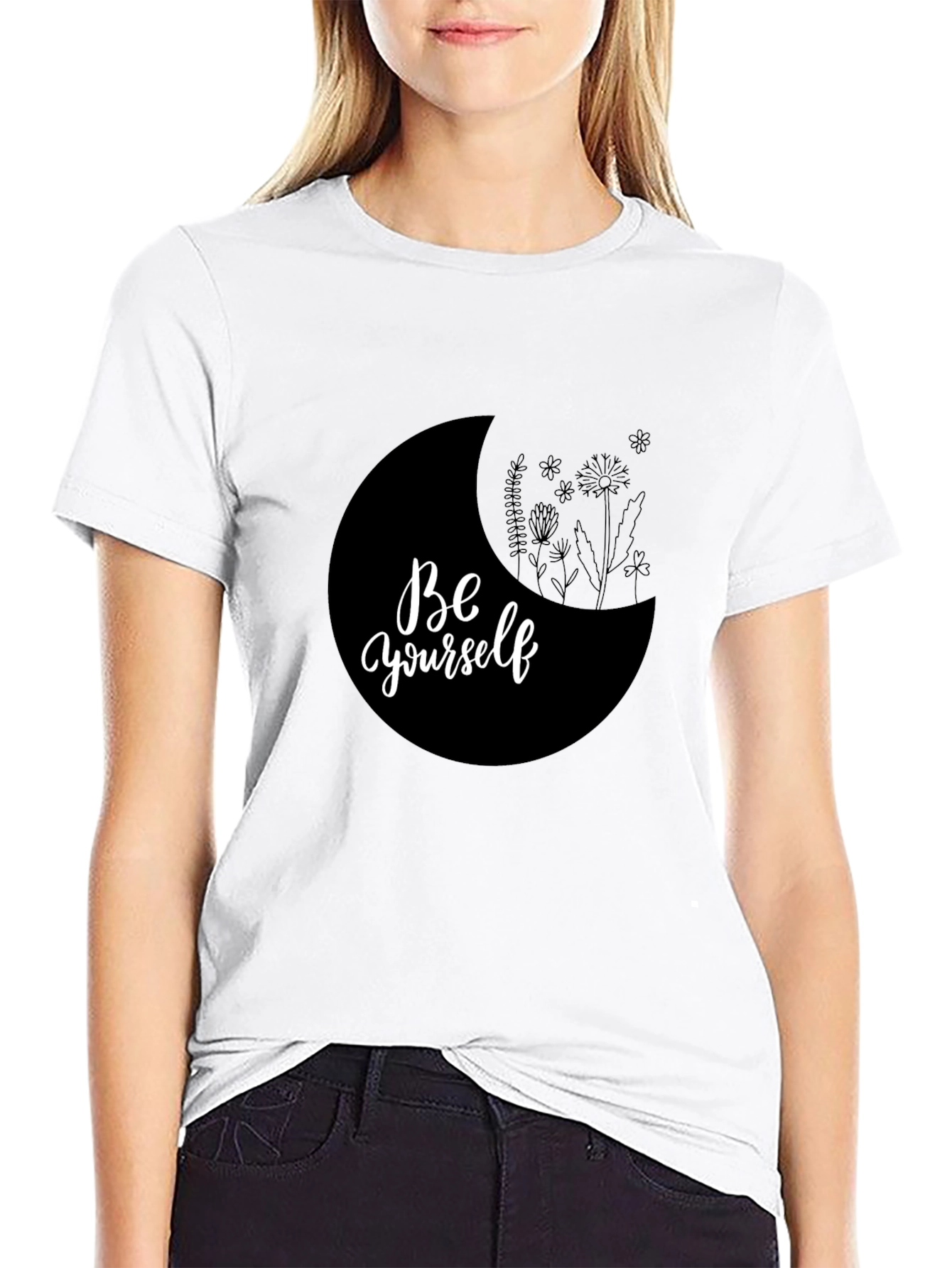 Be Yourself Graphic Tee - Black
