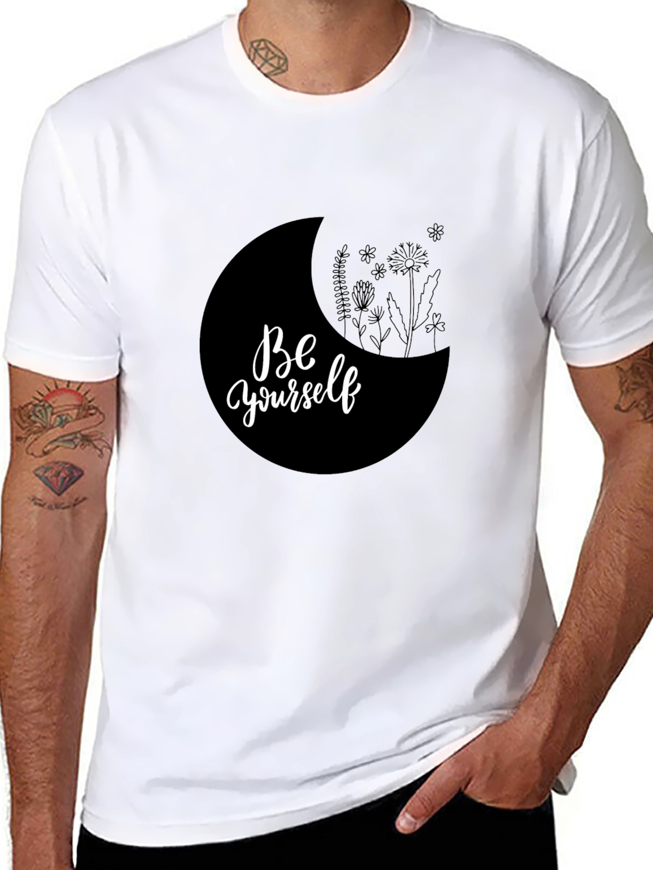 Be Yourself Graphic Tee - Black