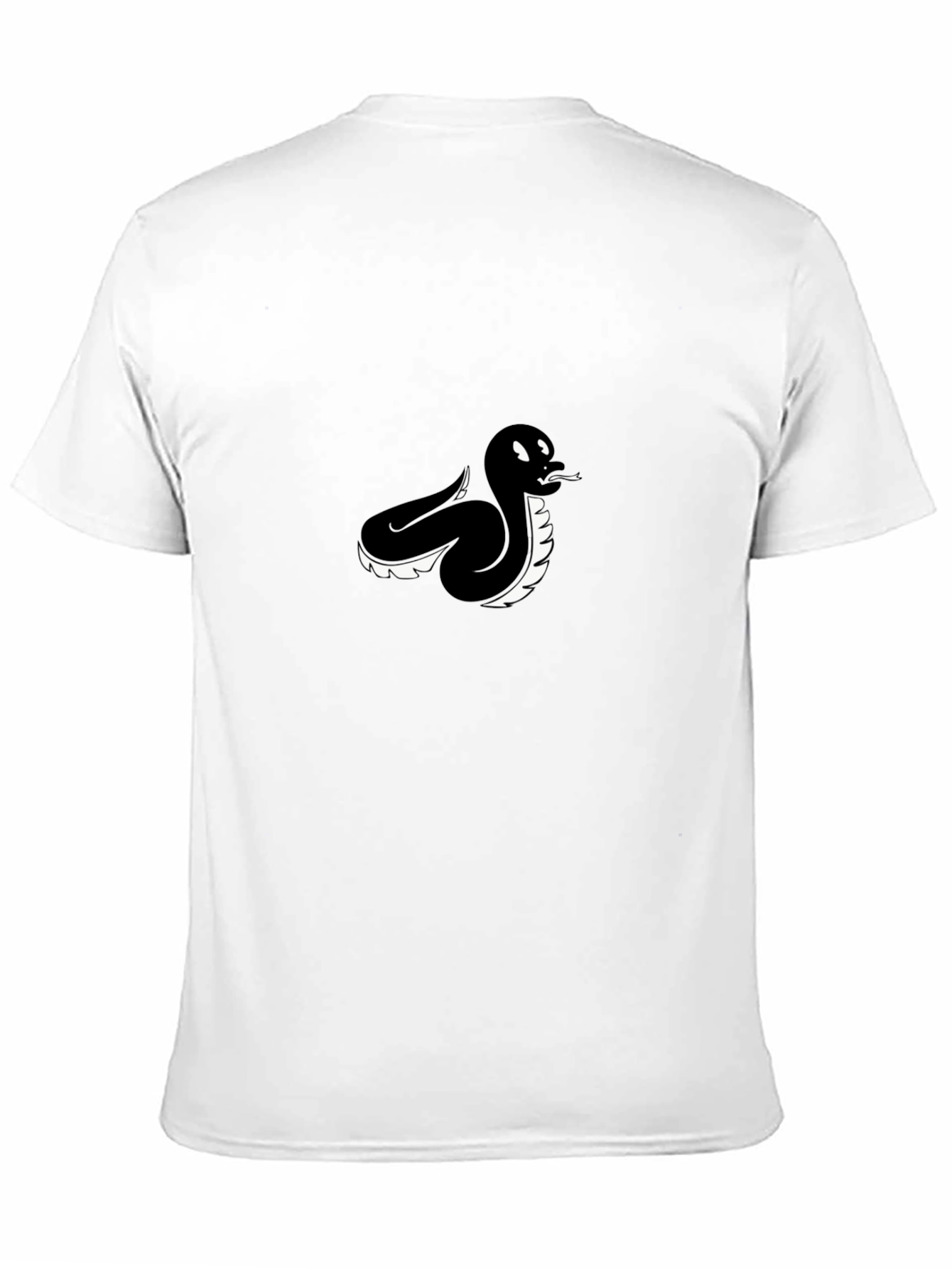 Black Snake Graphic Tee - Cool Cartoon Serpent Design