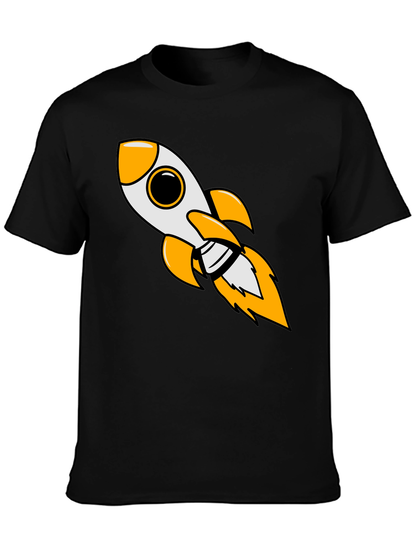 Rocket Blast Mens Black Graphic Tee