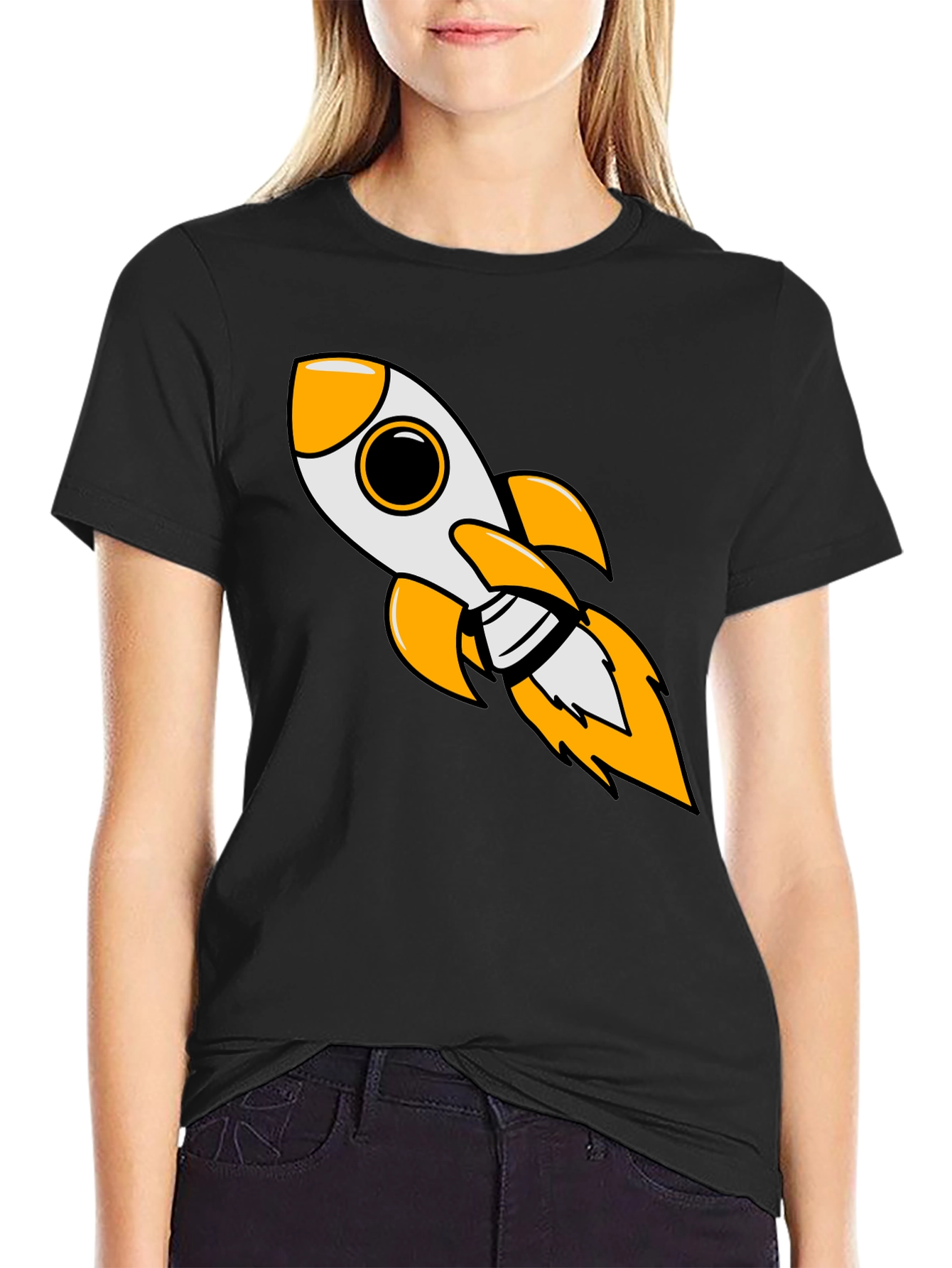 Rocket Blast Mens Black Graphic Tee
