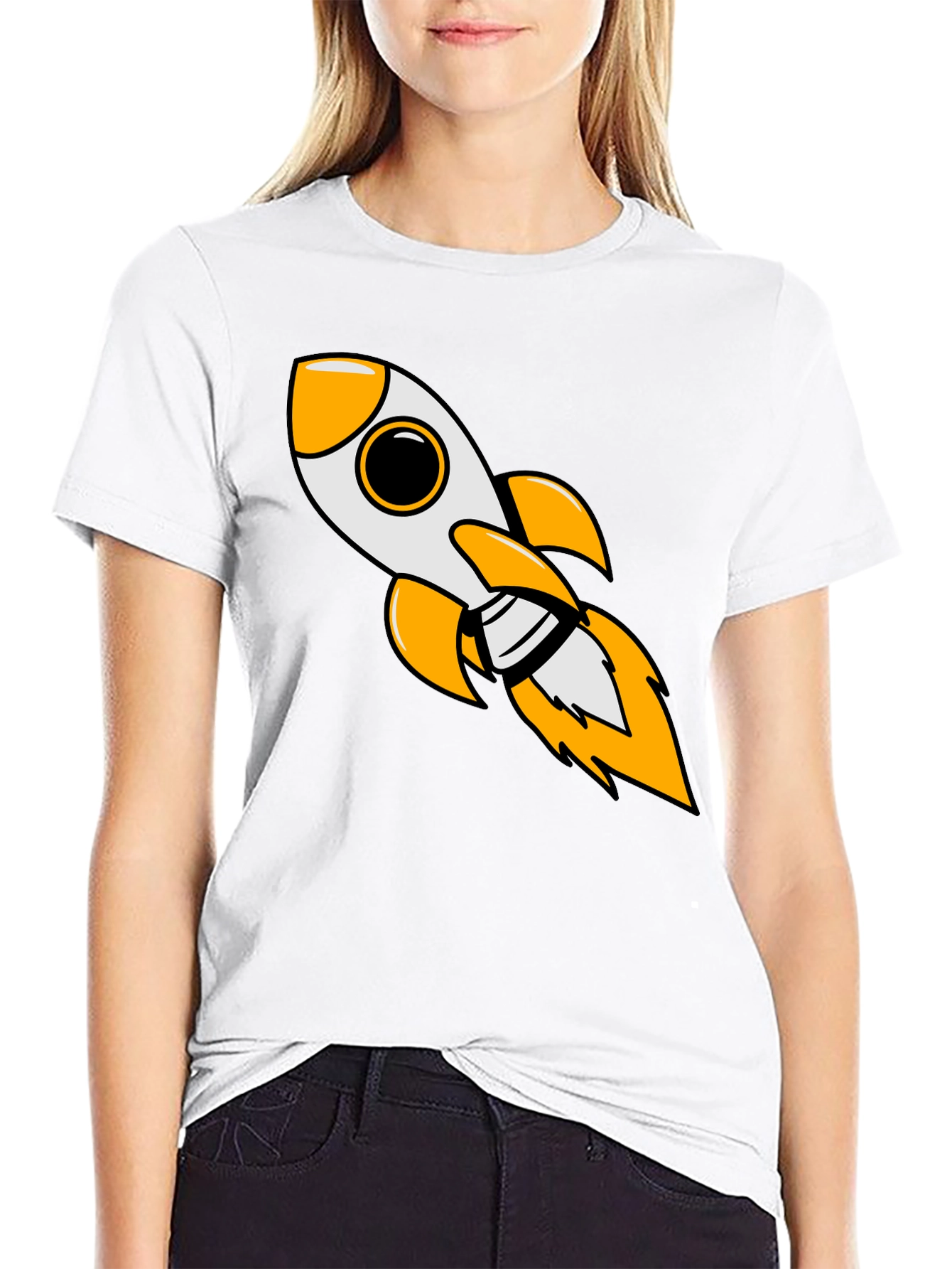 Rocket Blast Mens Black Graphic Tee