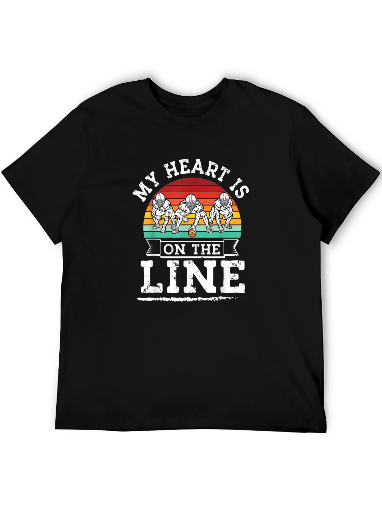 My Heart Is On The Line Football T-Shirt