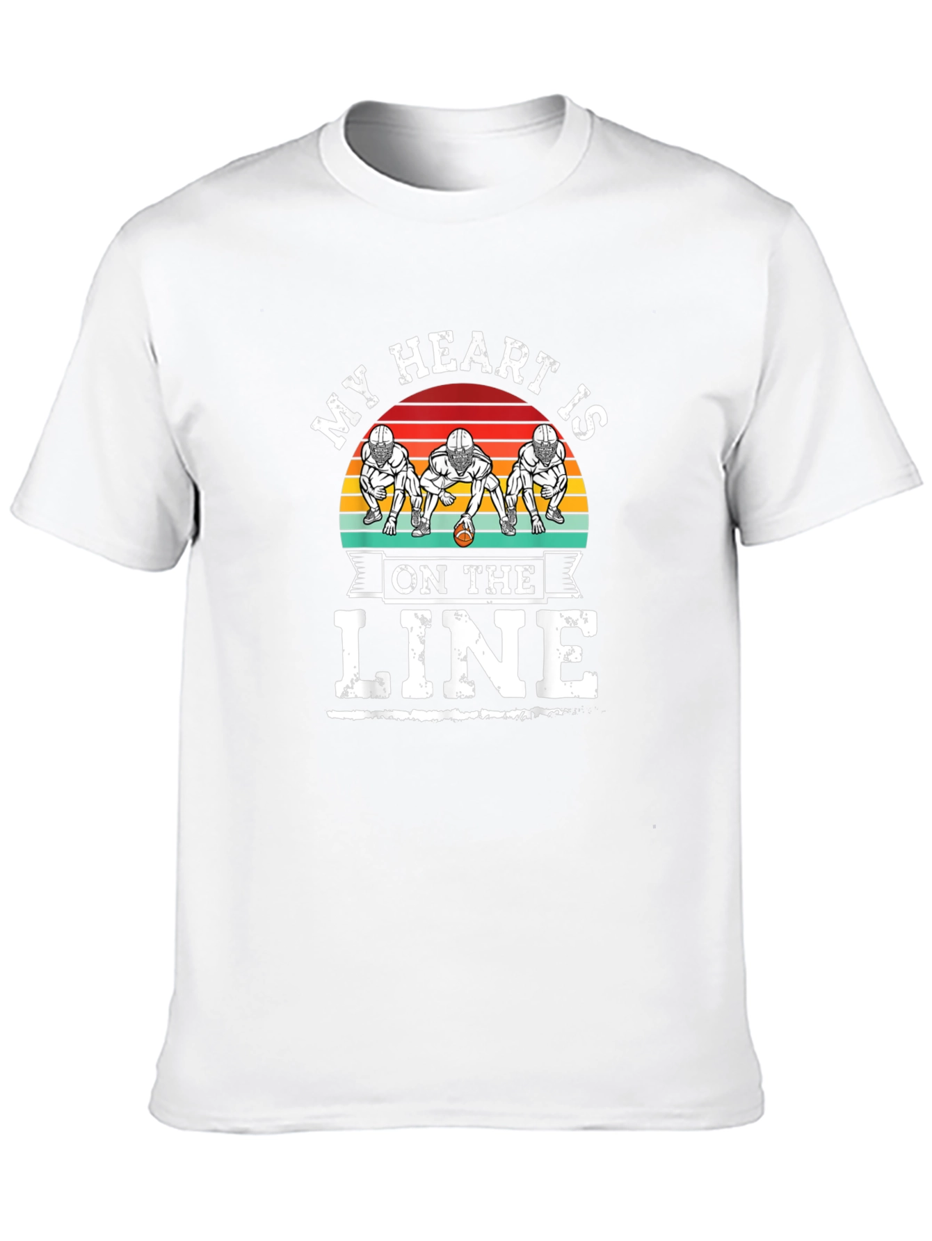 My Heart Is On The Line Football T-Shirt