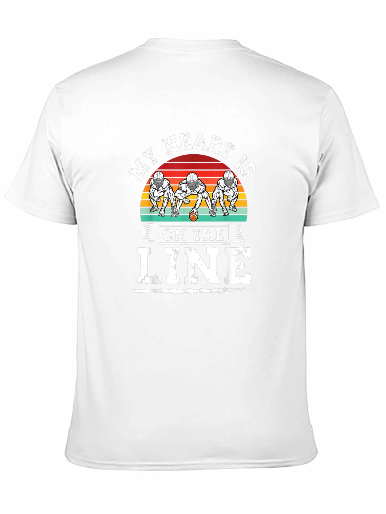My Heart Is On The Line Football T-Shirt