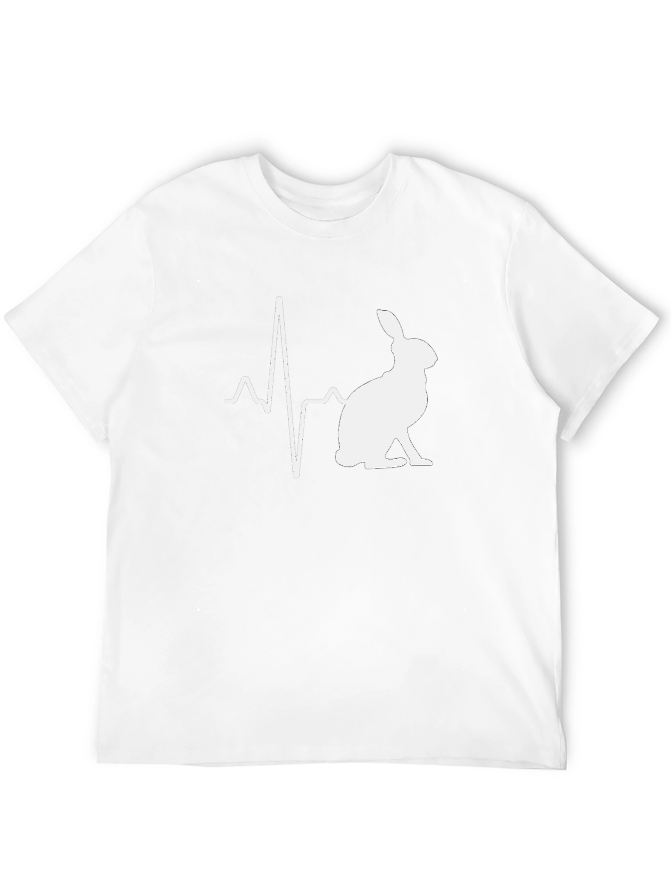 Hare Heartbeat T-Shirt - Black Unique Design