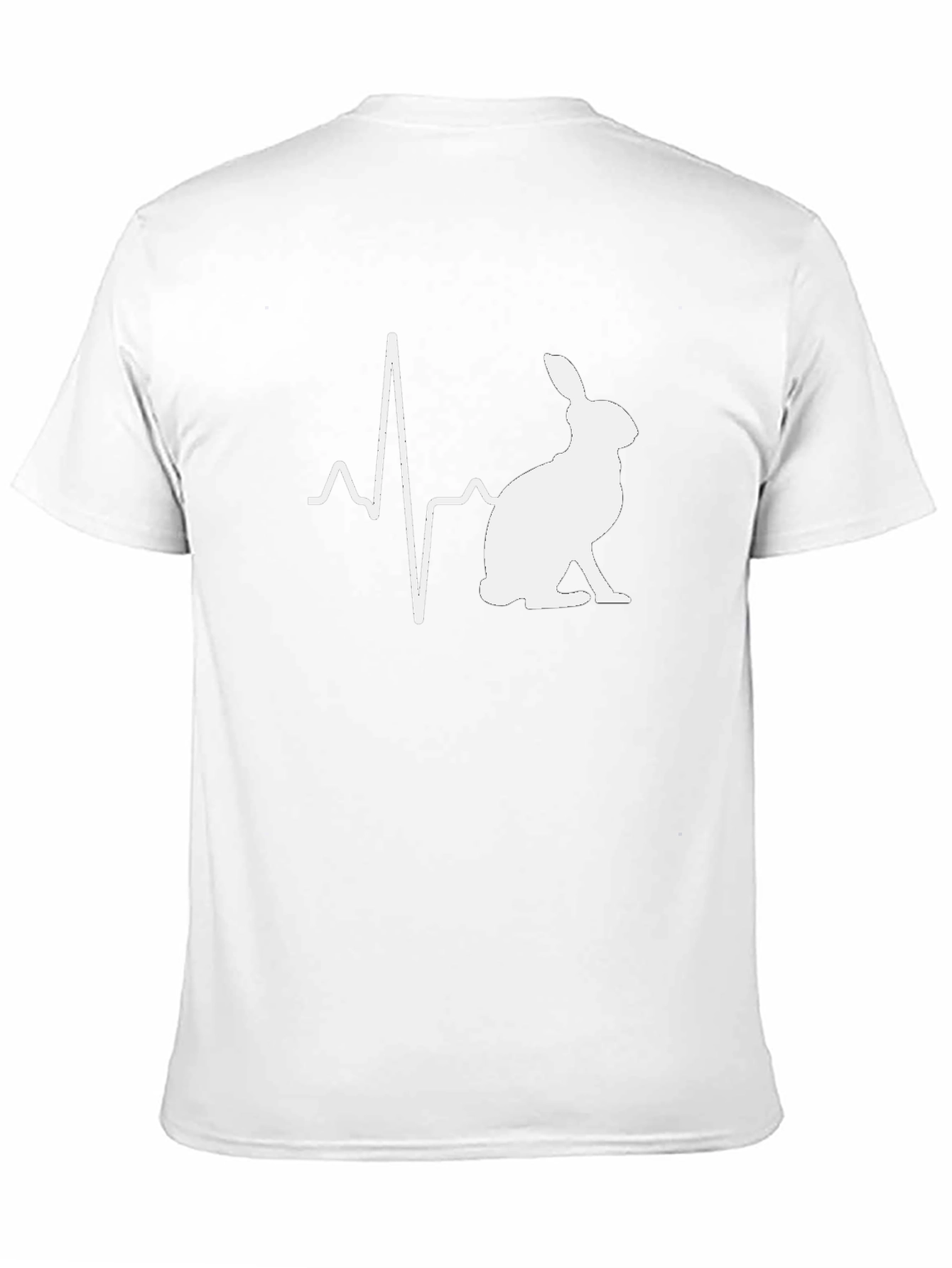 Hare Heartbeat T-Shirt - Black Unique Design