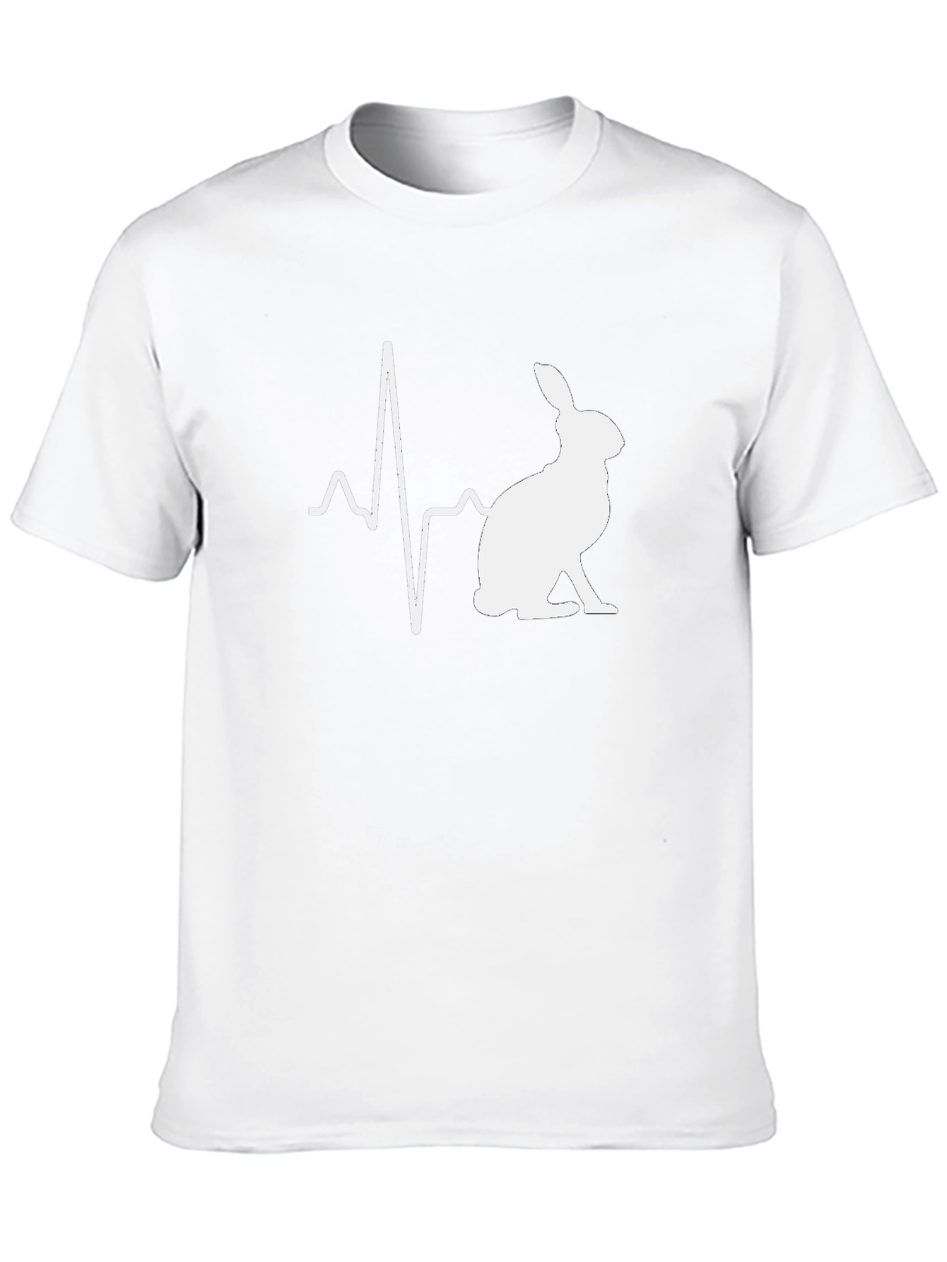 Hare Heartbeat T-Shirt - Black Unique Design