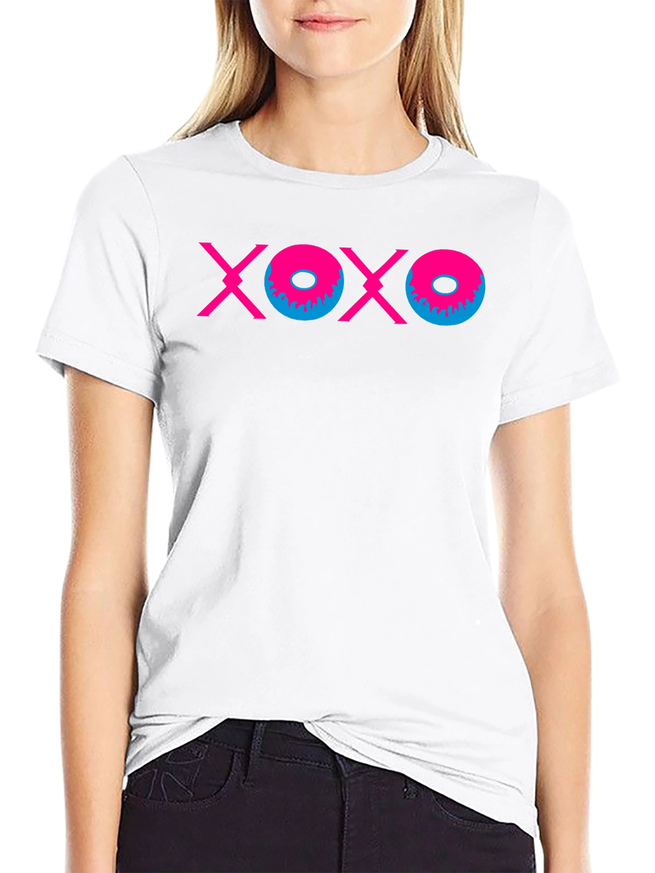XOXO Graphic Tee - Trendy Hugs & Kisses T-Shirt