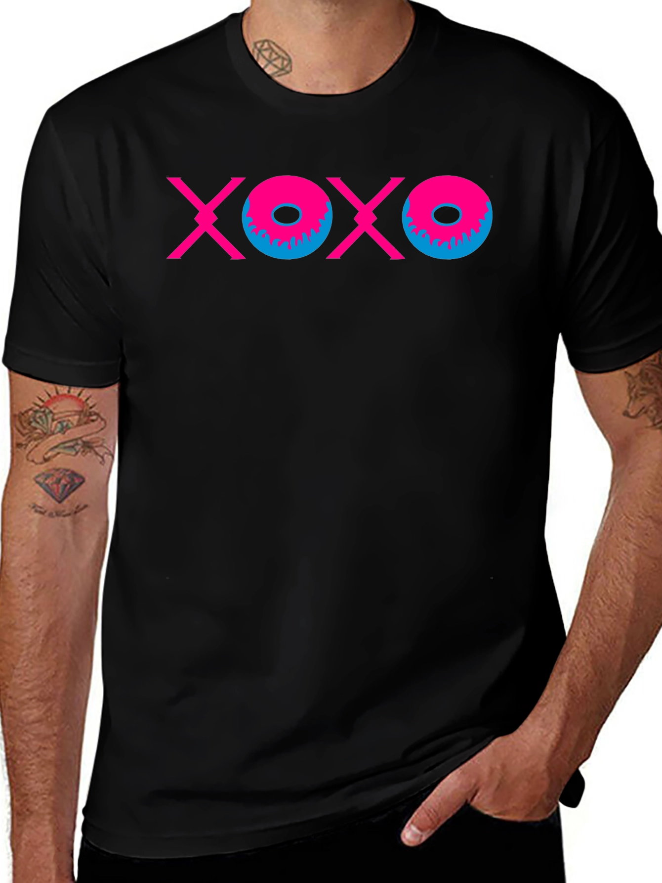 XOXO Graphic Tee - Trendy Hugs & Kisses T-Shirt