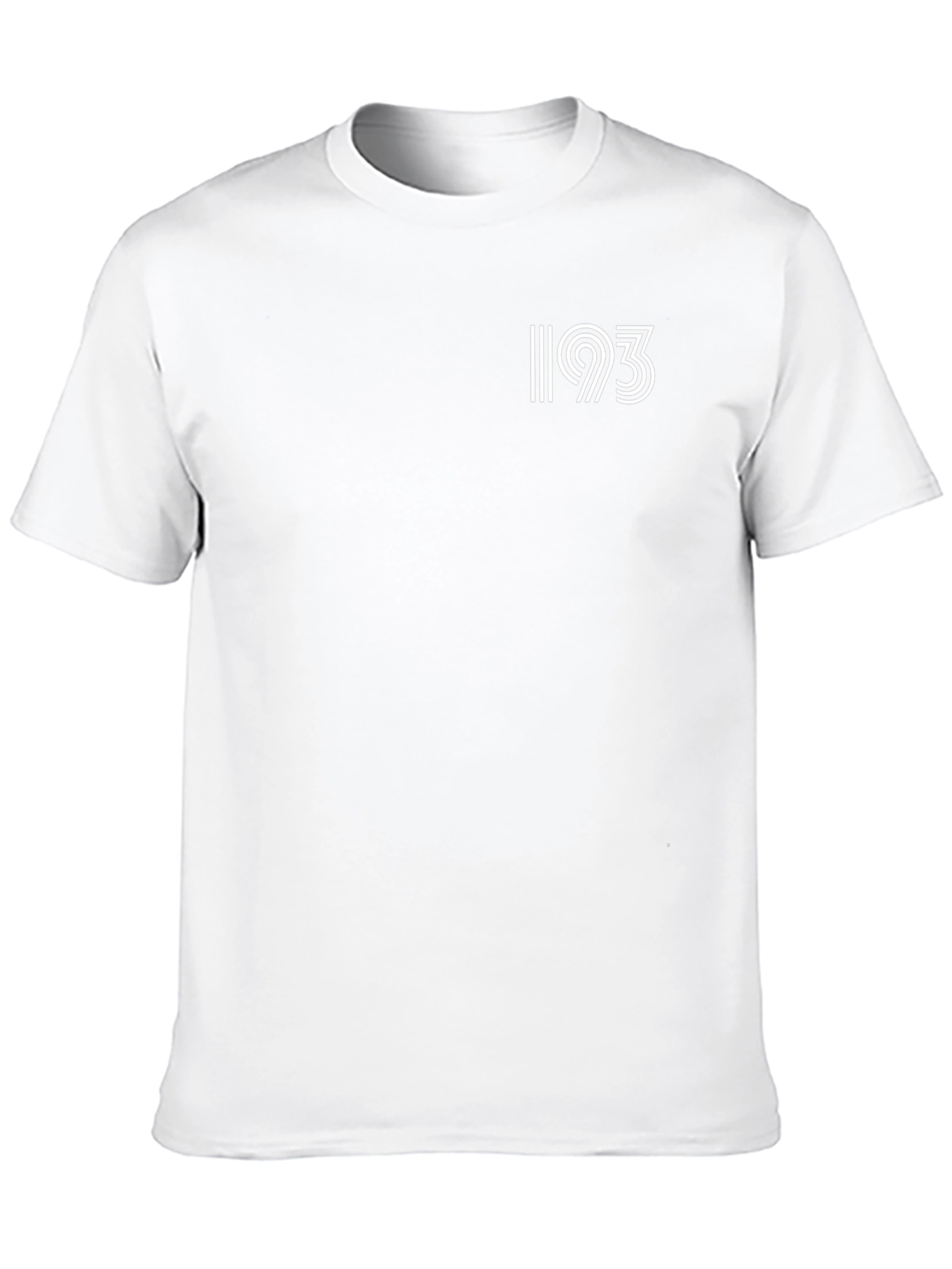Modern Black T-Shirt with White 193 Graphic