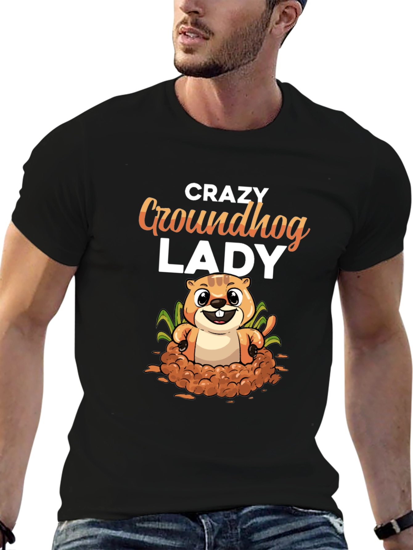 Crazy Groundhog Lady T-Shirt