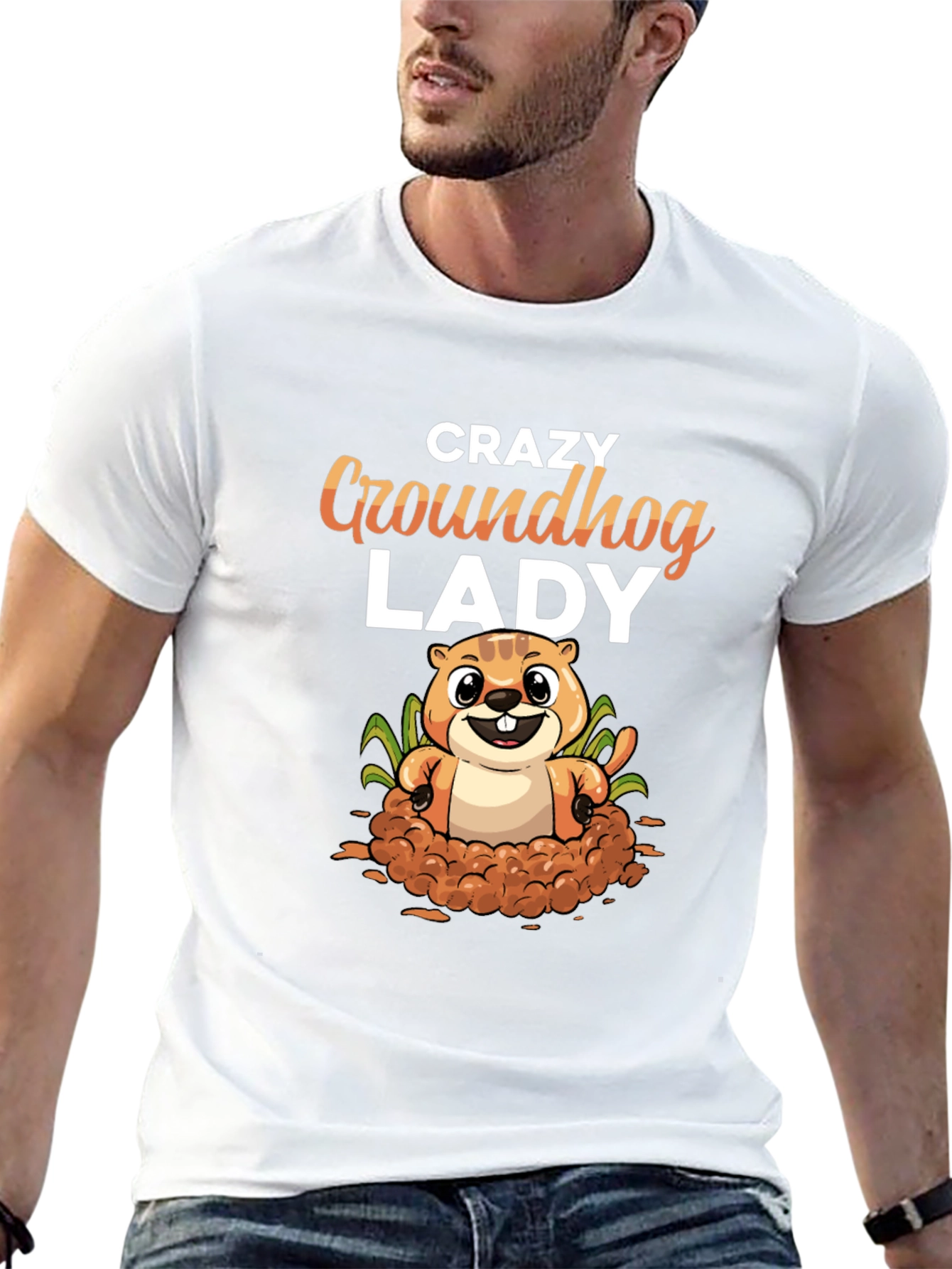 Crazy Groundhog Lady T-Shirt
