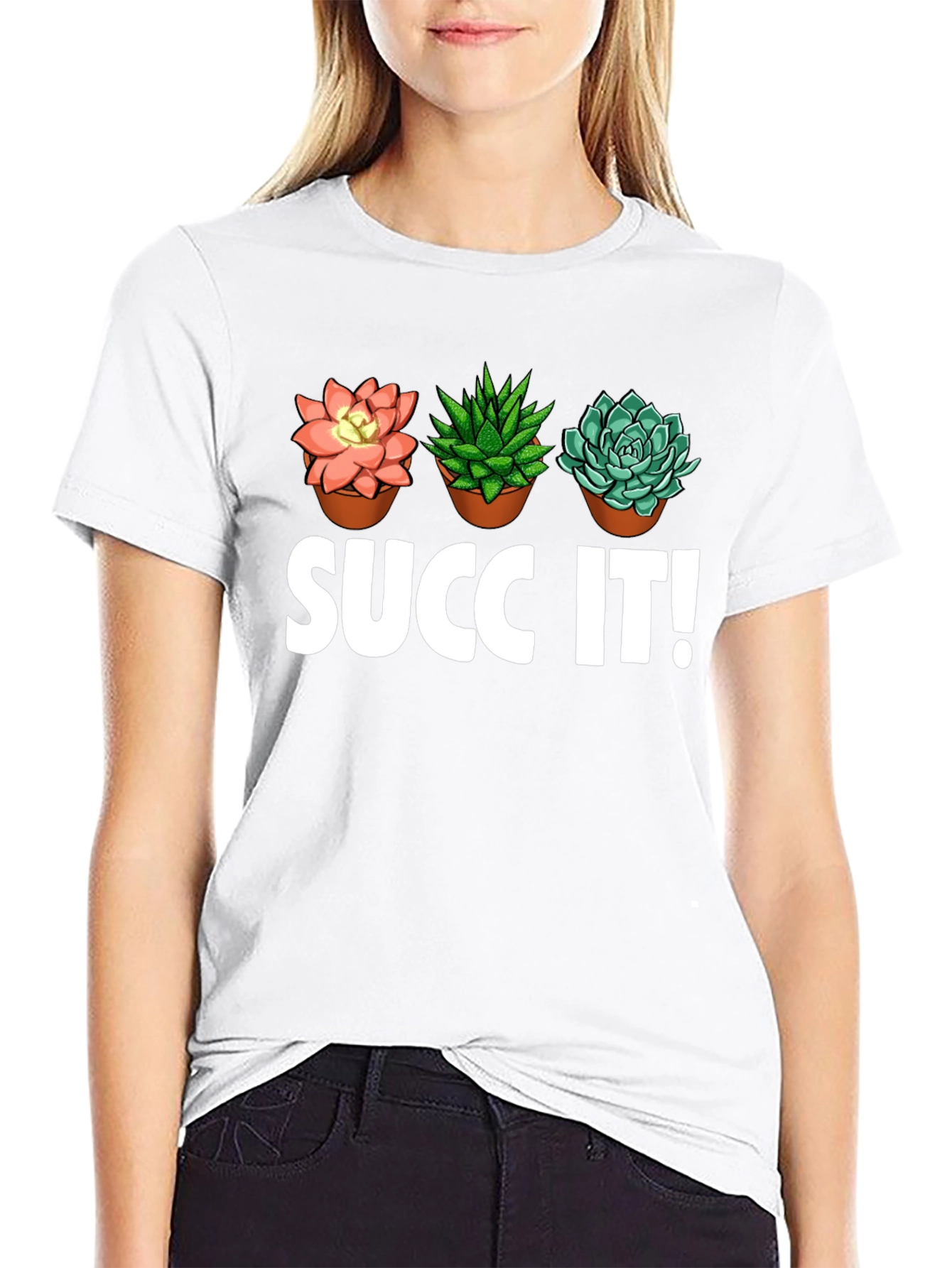 Succ It! Succulent Plant Graphic T-Shirt - Unique Design
