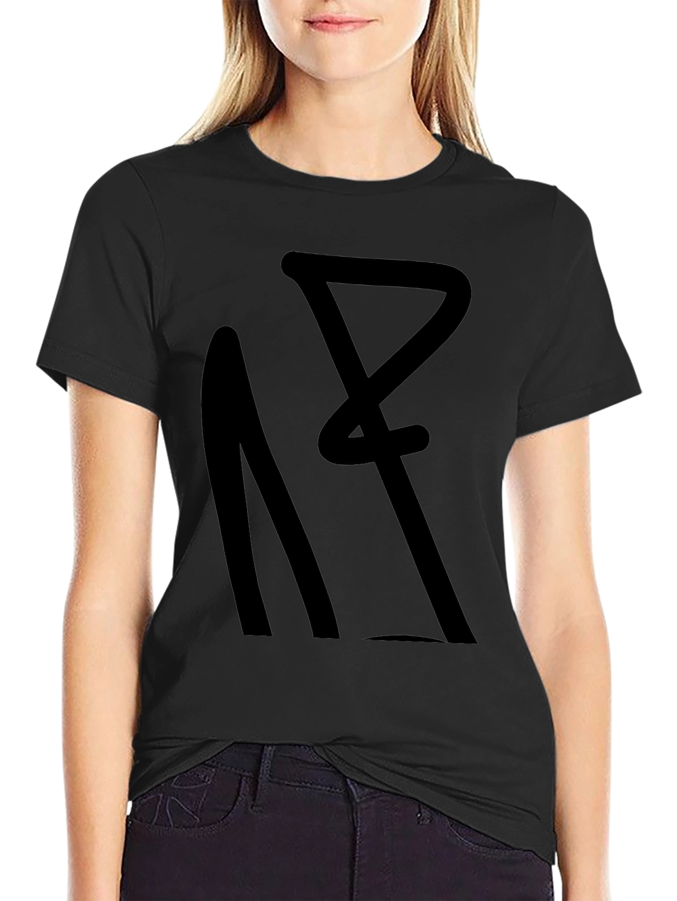 Abstract Graphic Black T-Shirt - Modern Style
