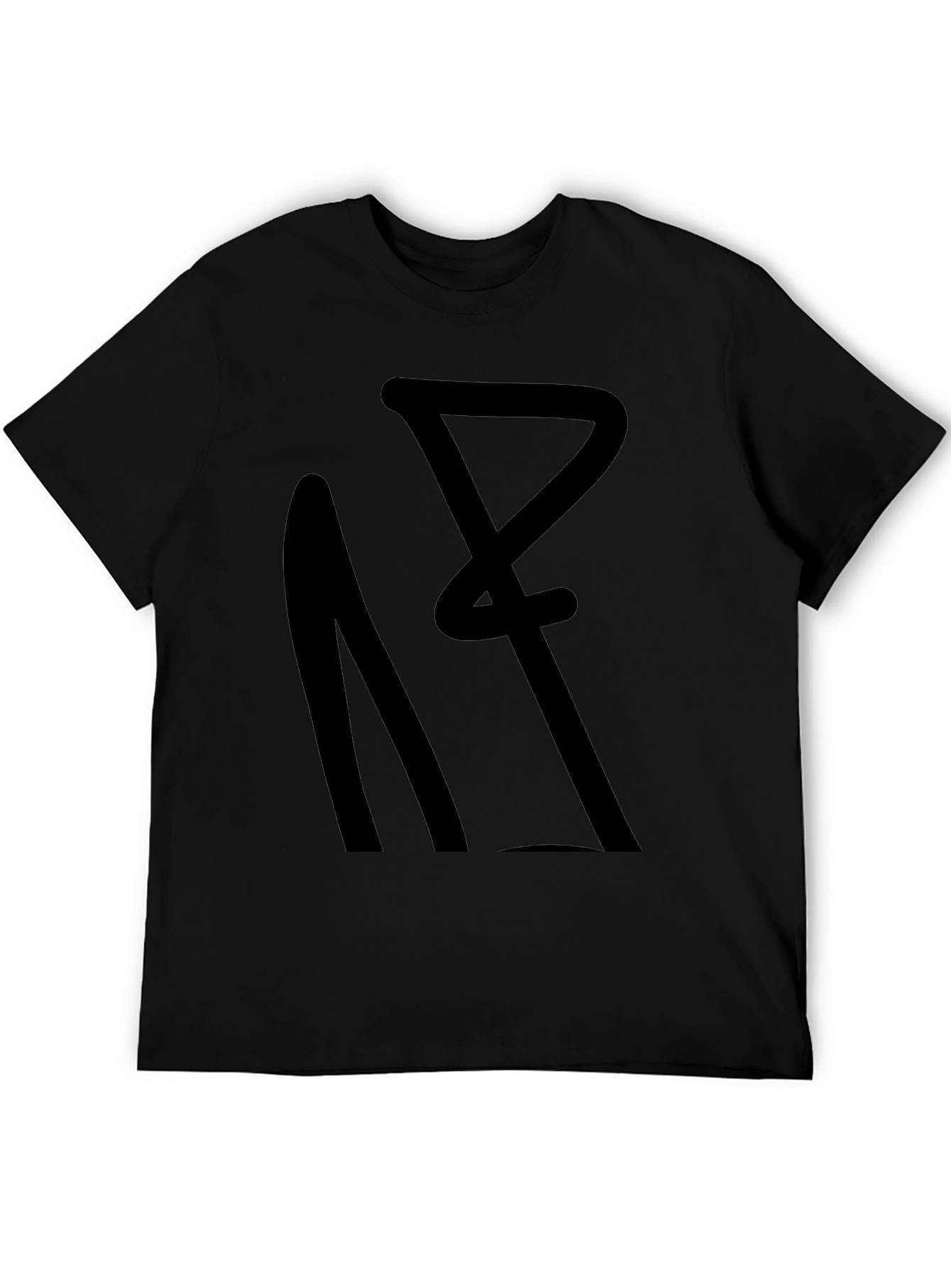 Abstract Graphic Black T-Shirt - Modern Style