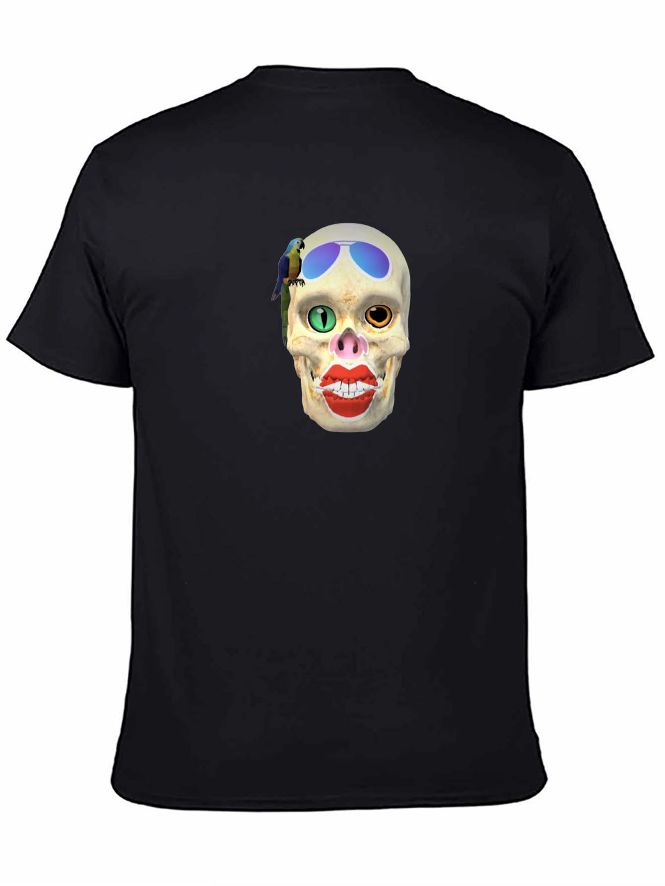 Skull Parrot Sunglasses T-Shirt