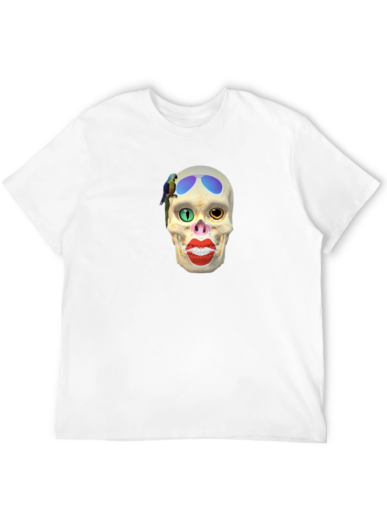 Skull Parrot Sunglasses T-Shirt