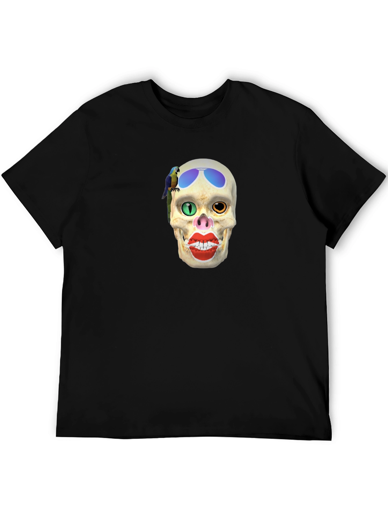 Skull Parrot Sunglasses T-Shirt