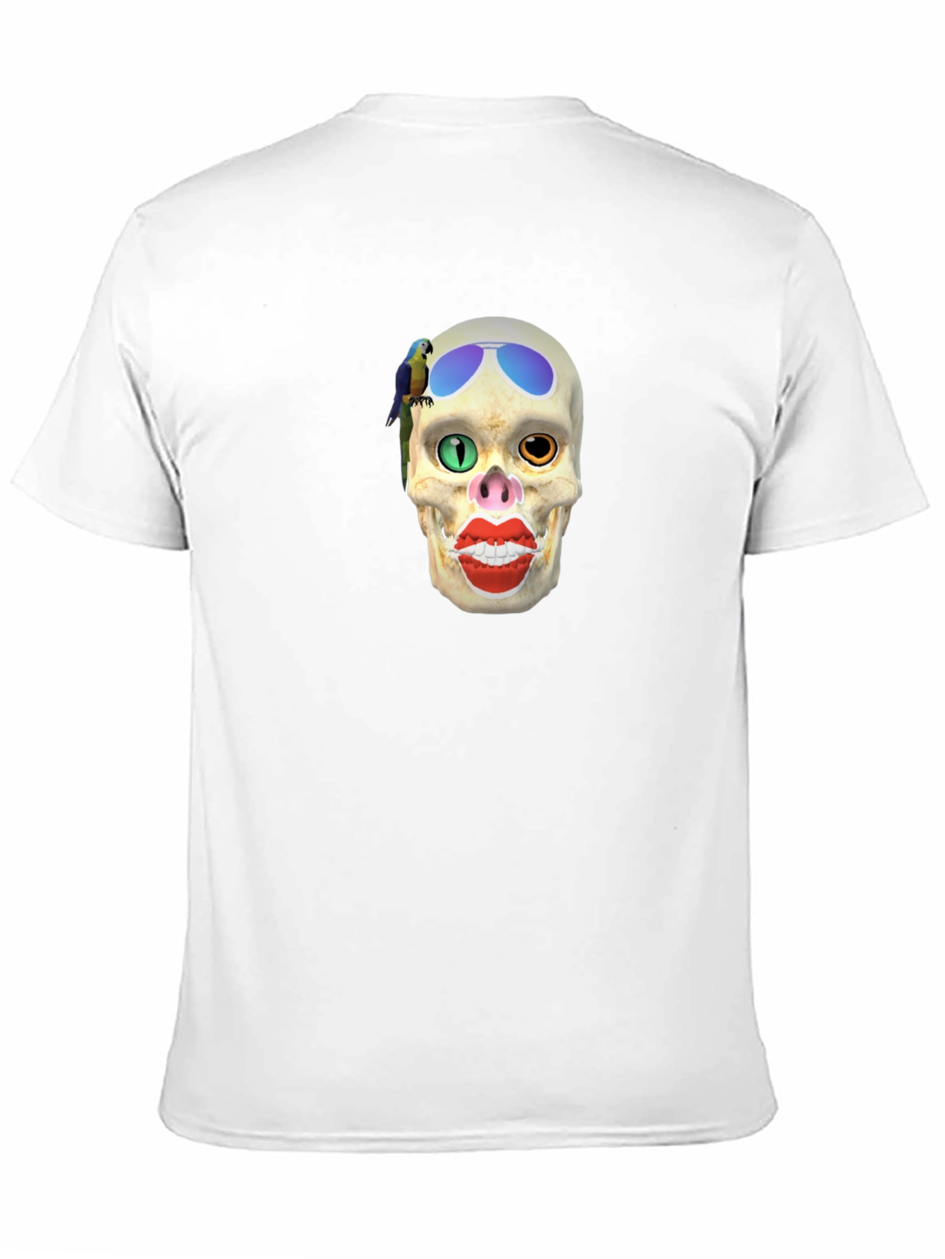 Skull Parrot Sunglasses T-Shirt
