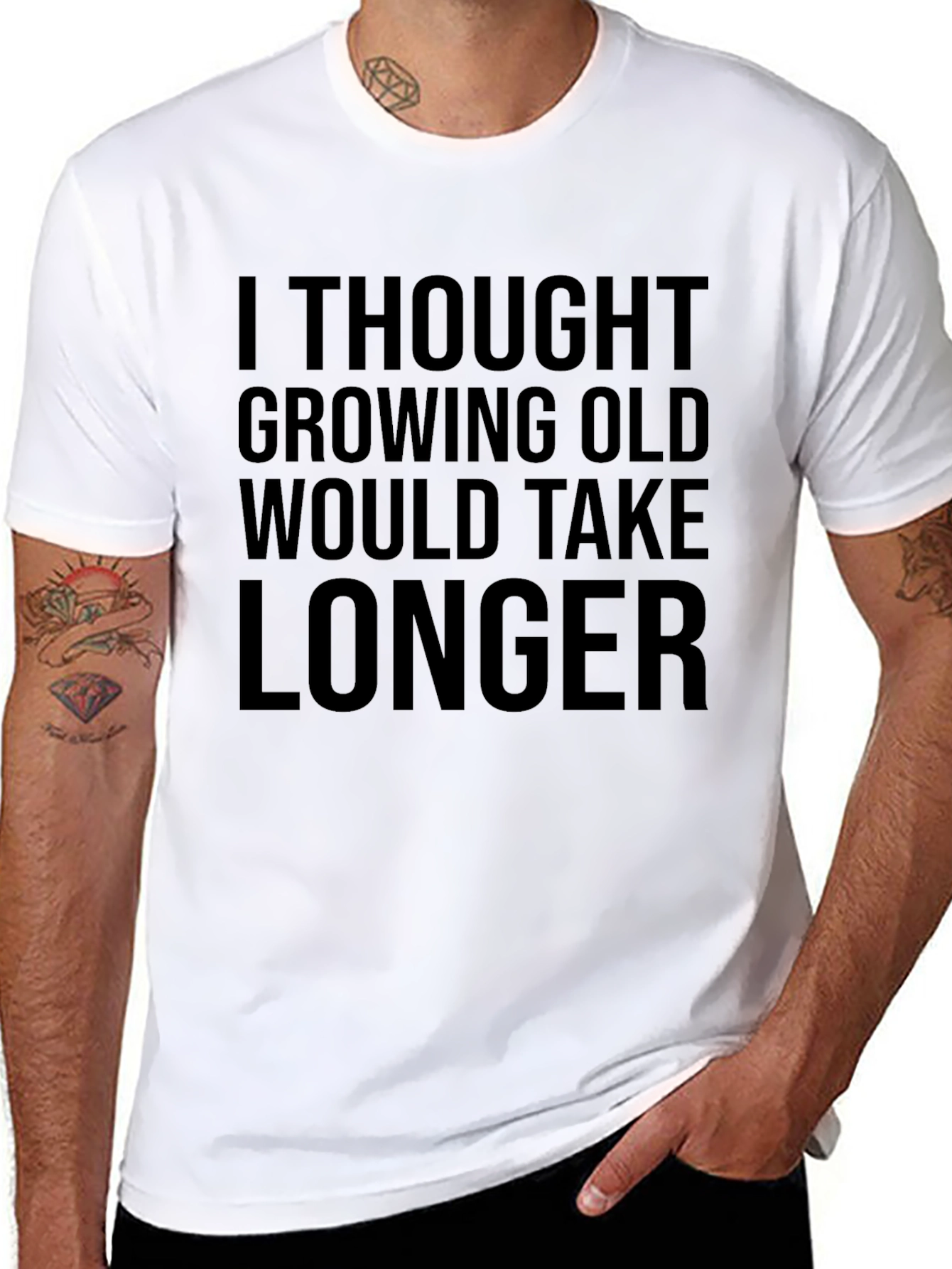 Funny Growing Old Graphic Tee