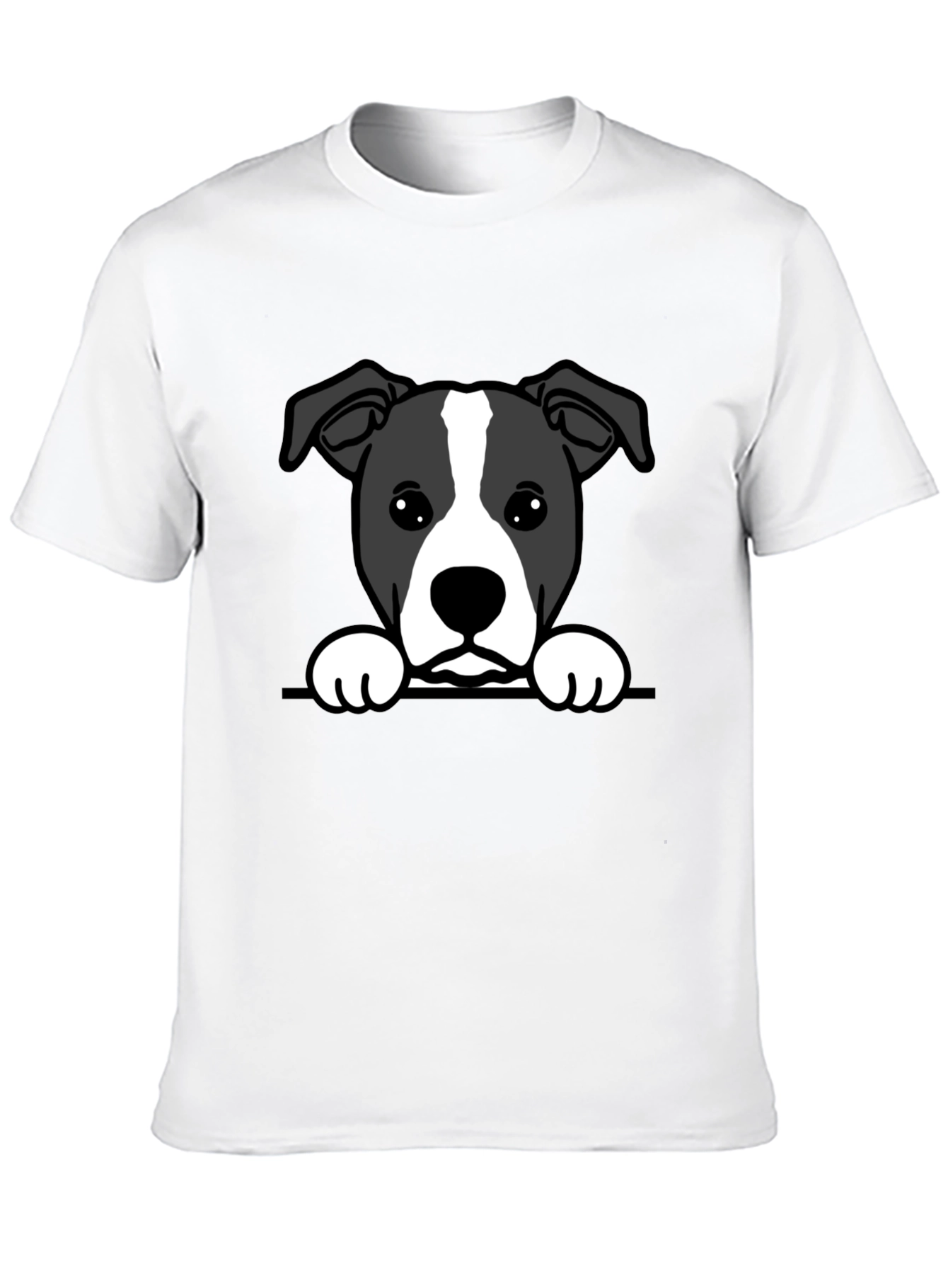 Cute Dog Graphic Tee - Black