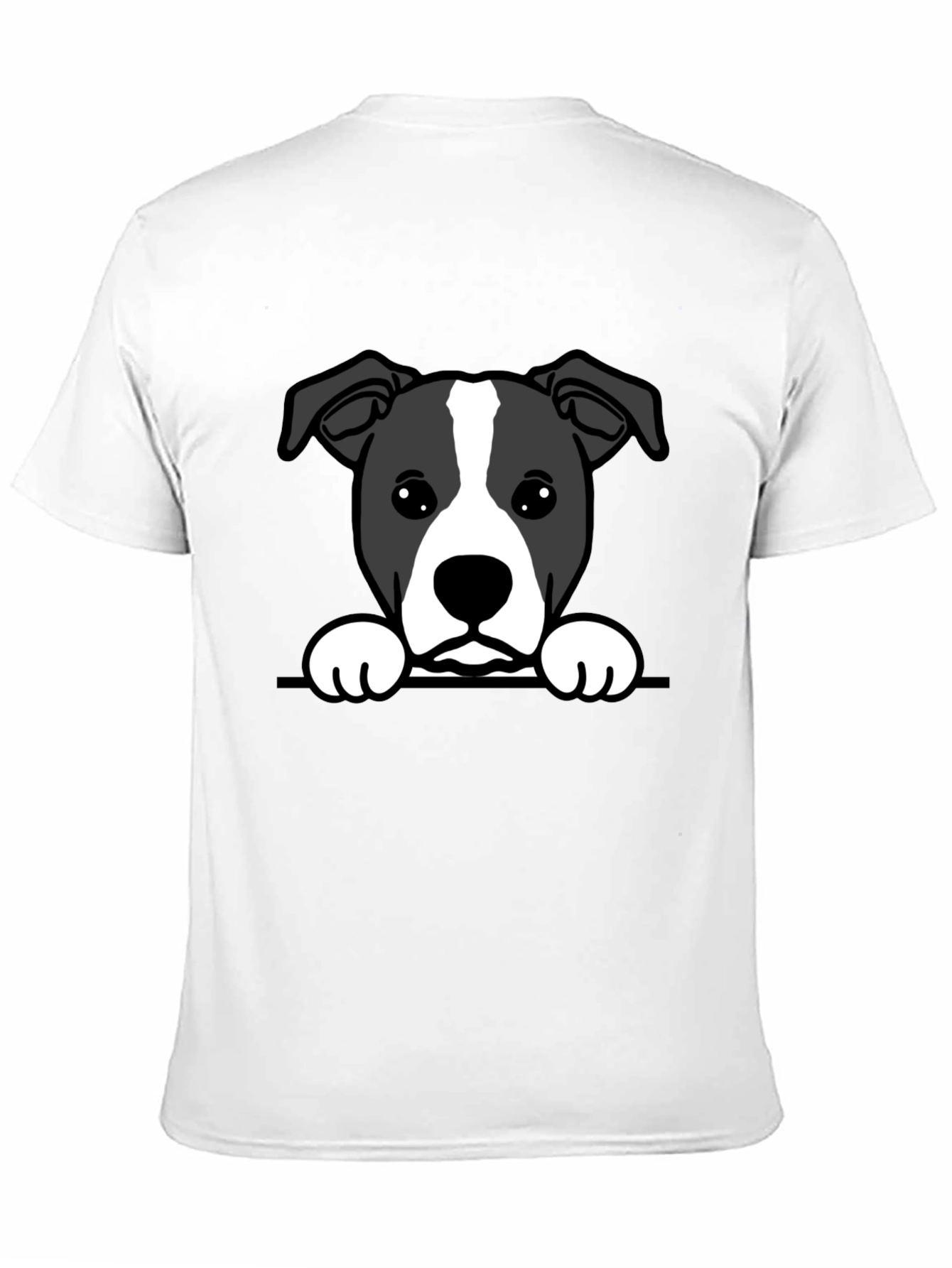 Cute Dog Graphic Tee - Black