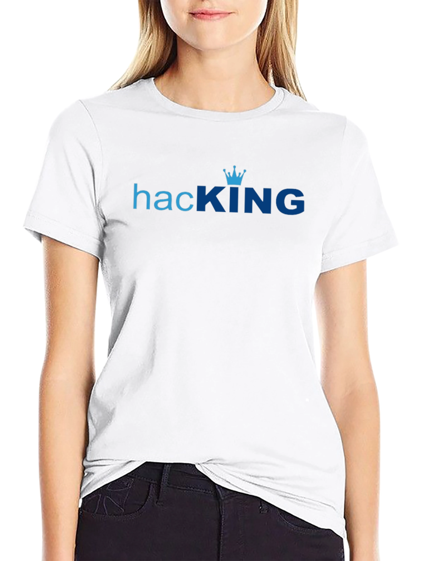 Hacking King Graphic Black T-Shirt