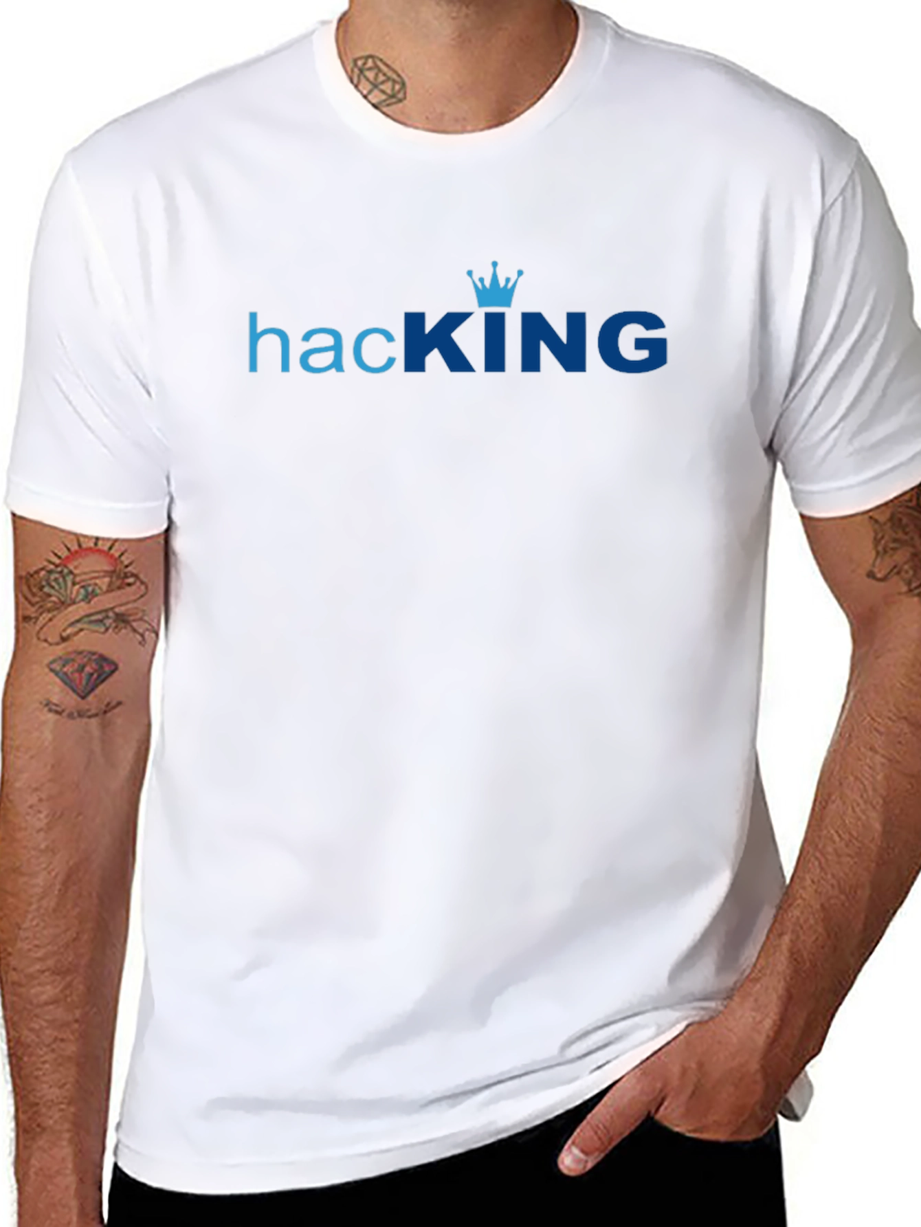 Hacking King Graphic Black T-Shirt