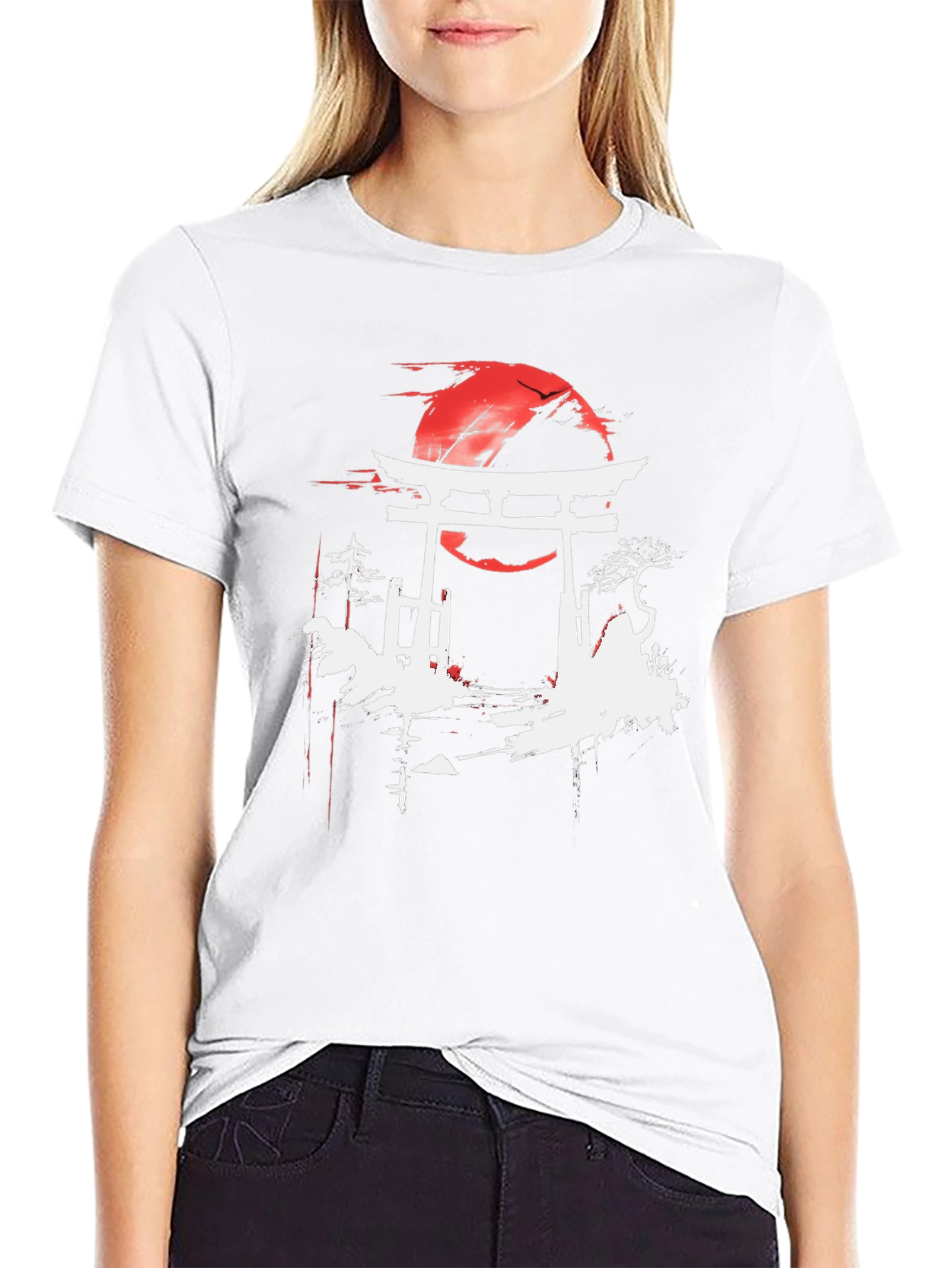 Japanese Torii Gate & Rising Sun T-Shirt