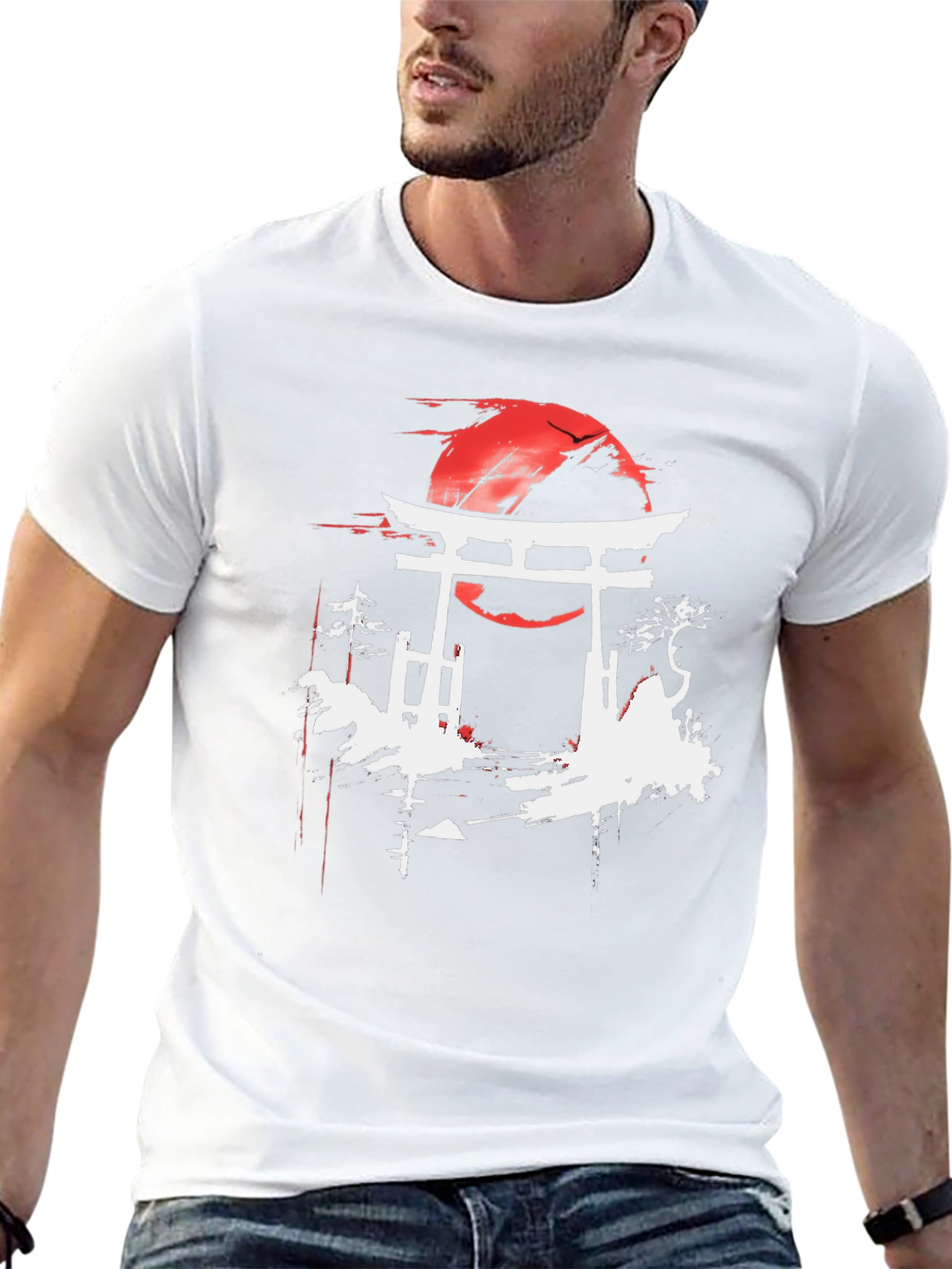 Japanese Torii Gate & Rising Sun T-Shirt