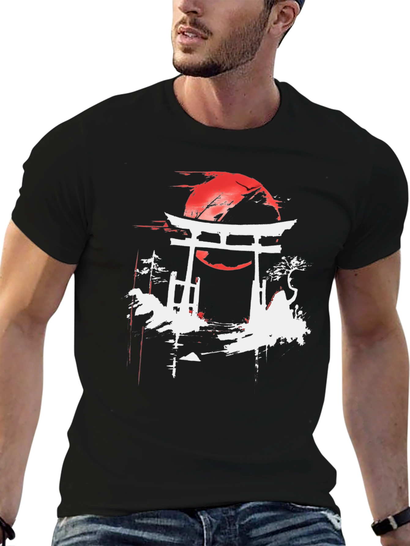 Japanese Torii Gate & Rising Sun T-Shirt
