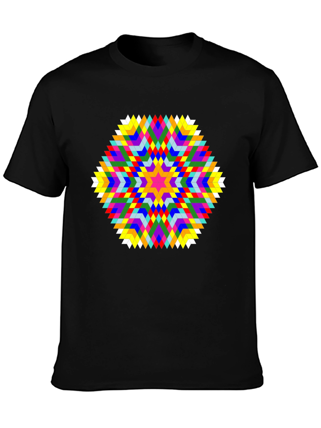 Geometric Starburst T-Shirt - Bold Graphic Tee